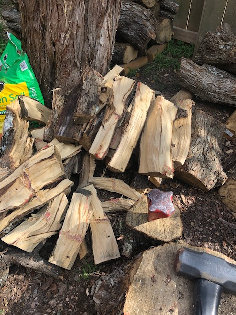 Manual Log Splitter Wedge 4-Direction Steel Splitting Wedge, Wood Splitter Tool, 4 lbs customer photo 2
