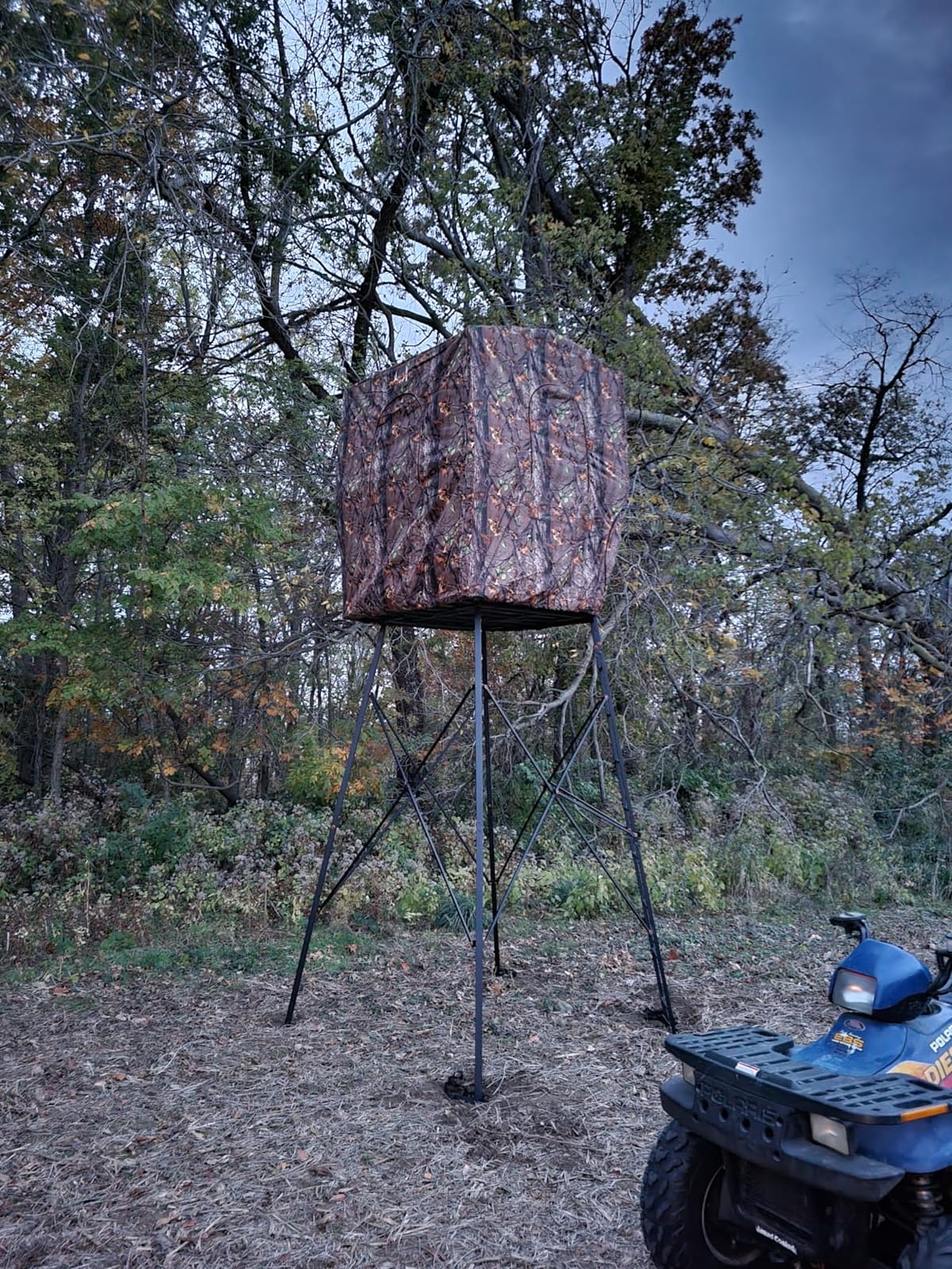 Muddy Steel 7' Tall Quad Pod Hunting Blind Cover with 4 Zippered Windows customer photo 1