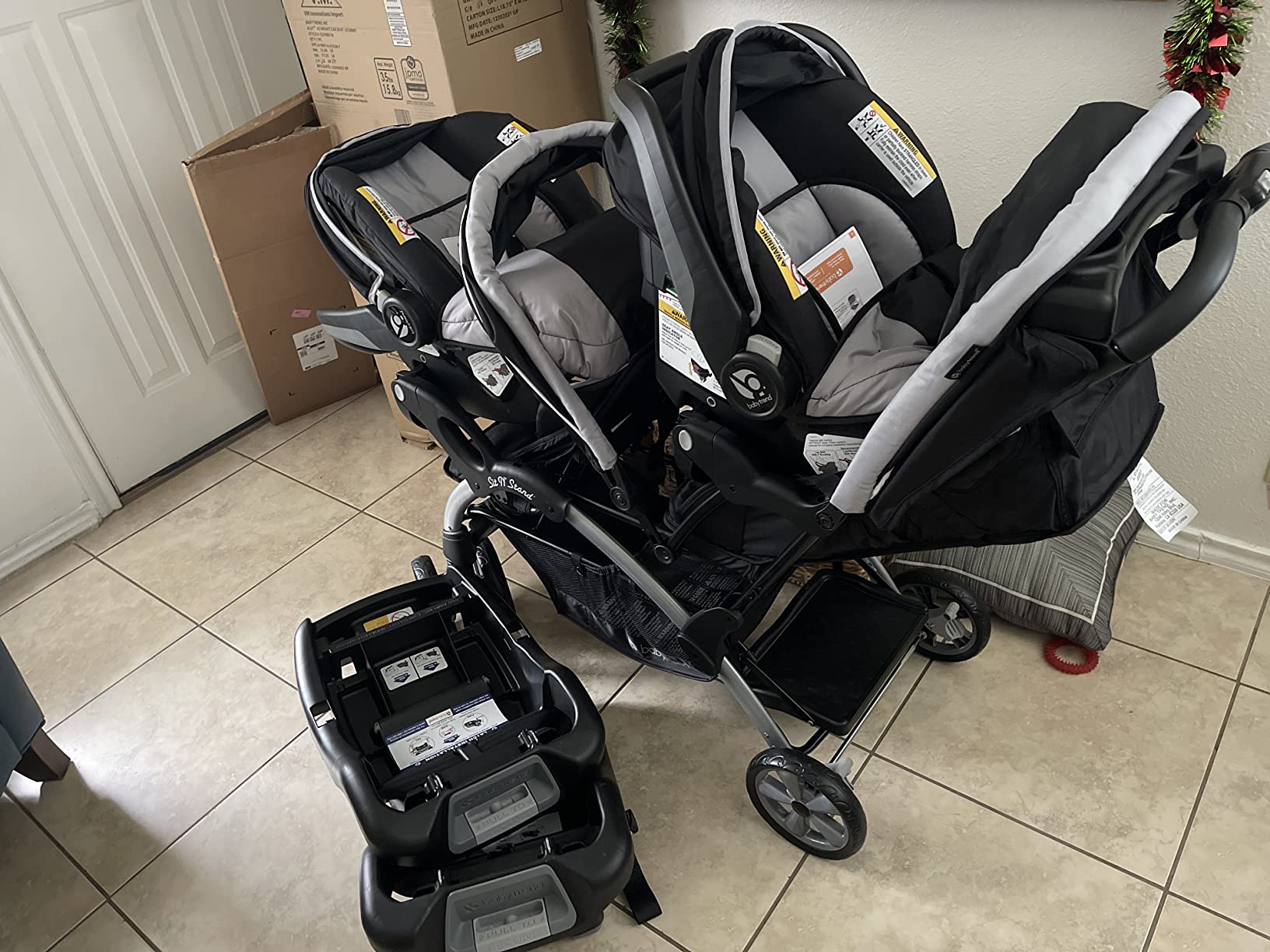 Baby Trend Infant/Toddler Double Stroller & 2 Car Seats, 3 Pc Set, Stormy customer photo 2