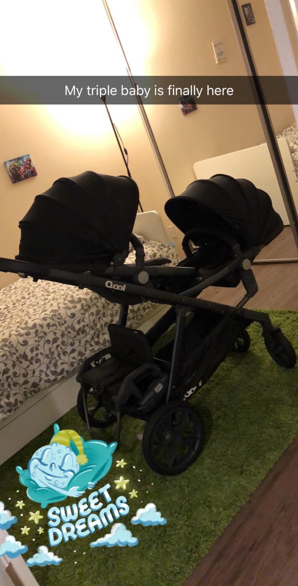 Joovy Qool Stroller, Customizable Stroller, Single, Double, Triple, Grey Melange customer photo 2