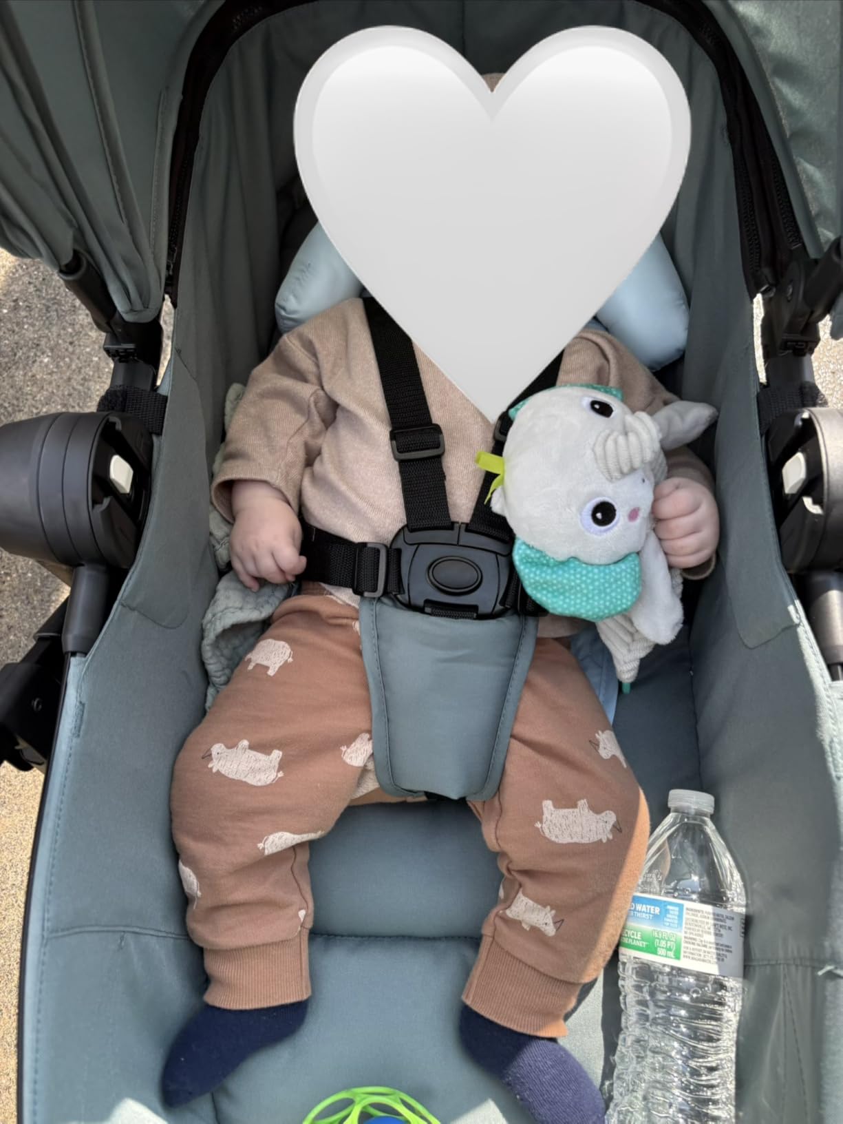 INFANS 2 in 1 Baby Stroller, High Landscape Infant Stroller & Reversible Bassinet Pram, Foldable Pushchair with Adjustable Canopy, Storage Basket, Cup Holder, Suspension Wheels (Black) customer photo 2