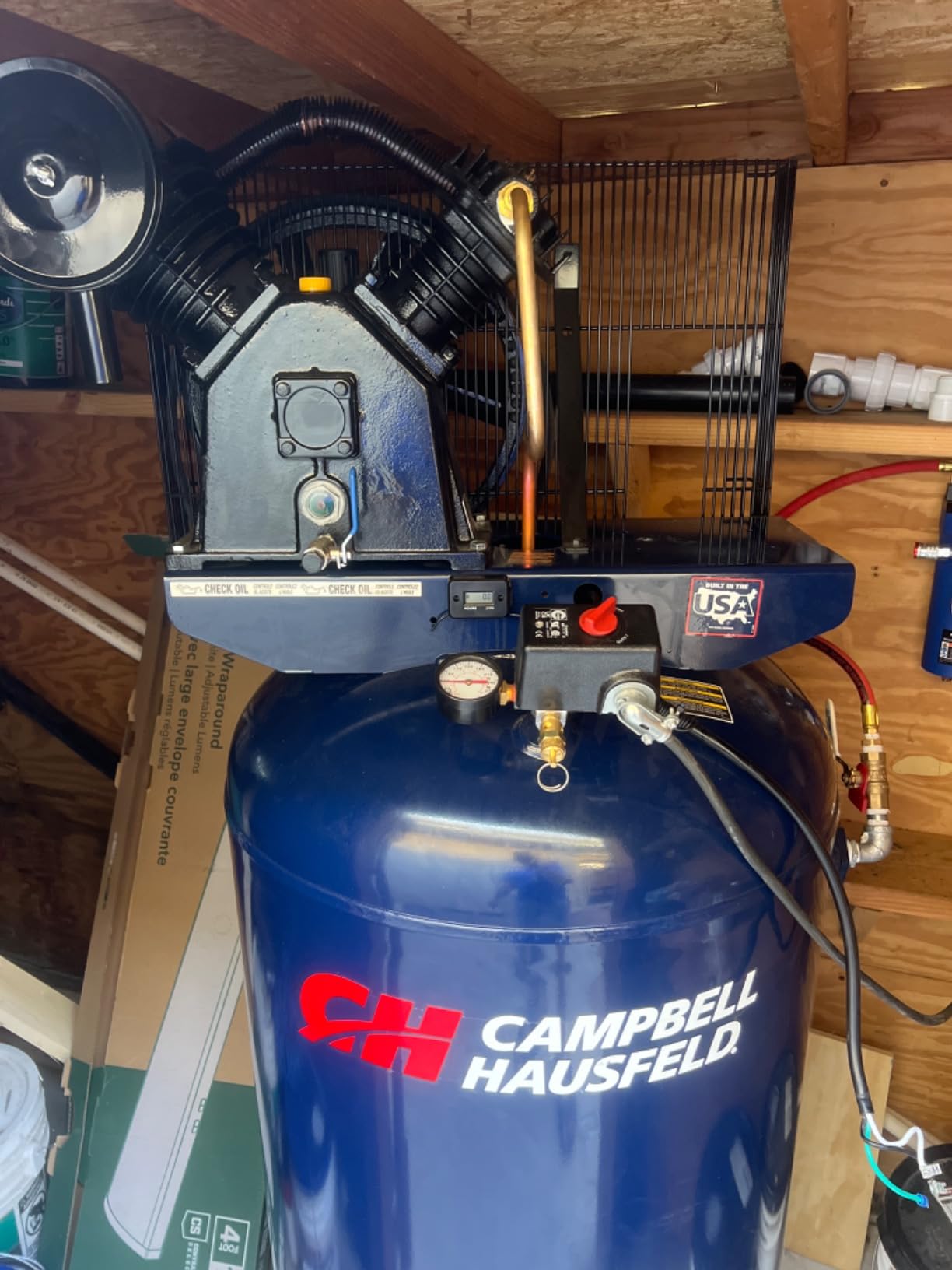 Campbell Hausfeld 60-Gallon 2-Stage Air Compressor, 175 PSI, 230V customer photo 2