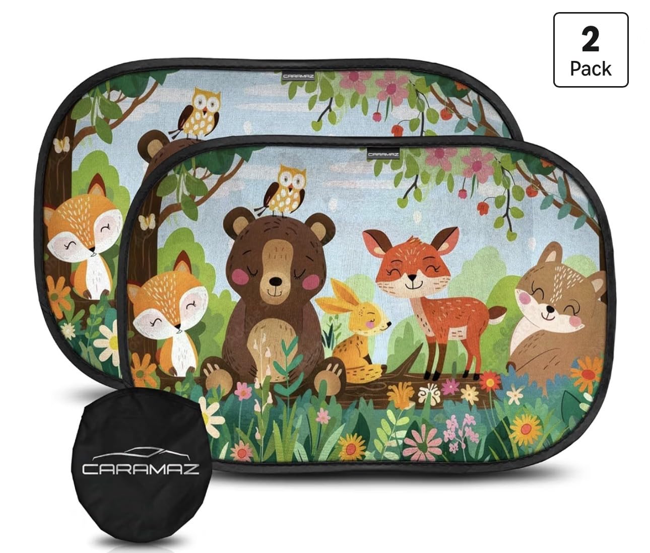 CARAMAZ Car Window Shade for Baby with Certified UV-Protection 2 Pack - 20