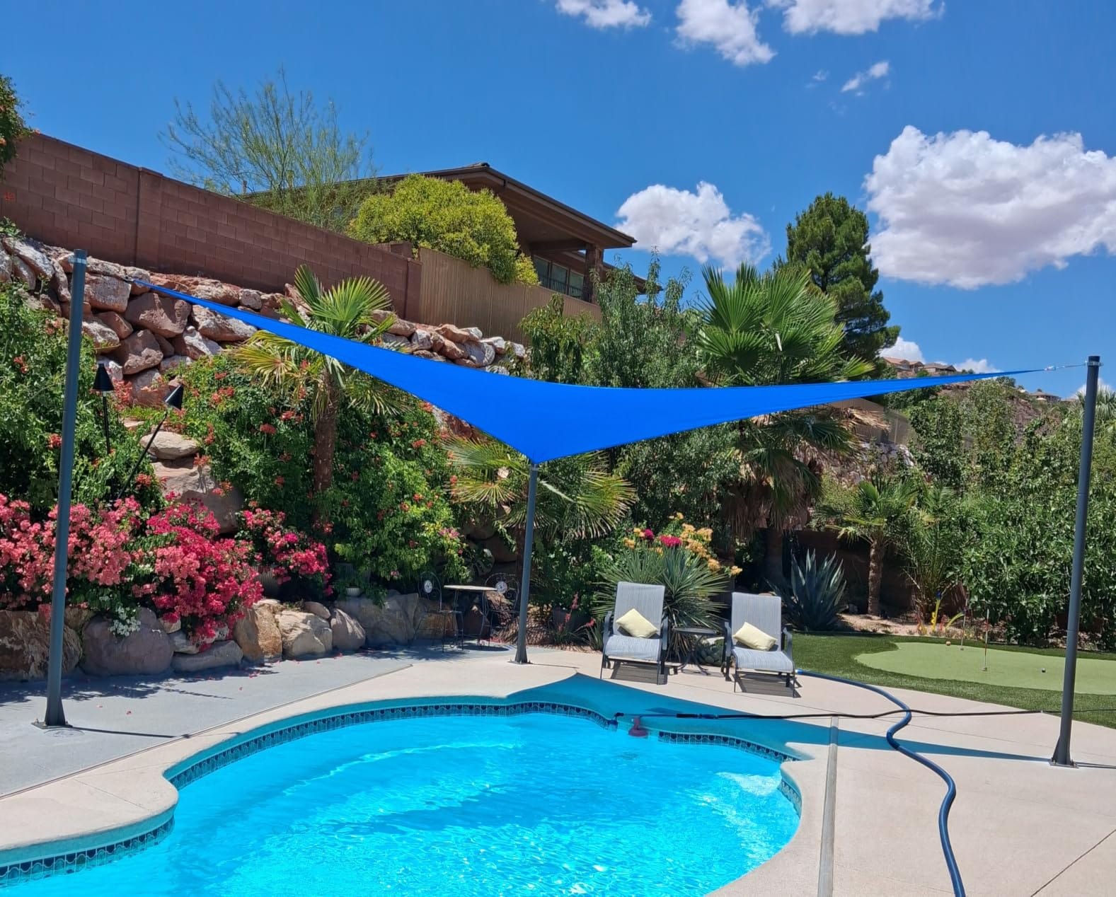 AsterOutdoor Sun Shade Sail Rectangle 16' x 20' UV Block Canopy for Patio Backyard Lawn Garden Outdoor Activities, Cream customer photo 1