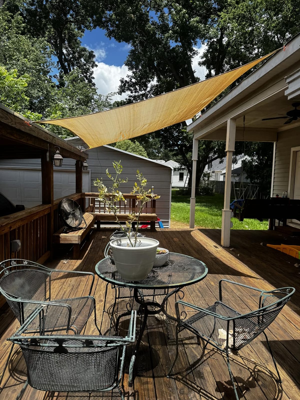AsterOutdoor Sun Shade Sail Rectangle 16' x 20' UV Block Canopy for Patio Backyard Lawn Garden Outdoor Activities, Cream customer photo 2