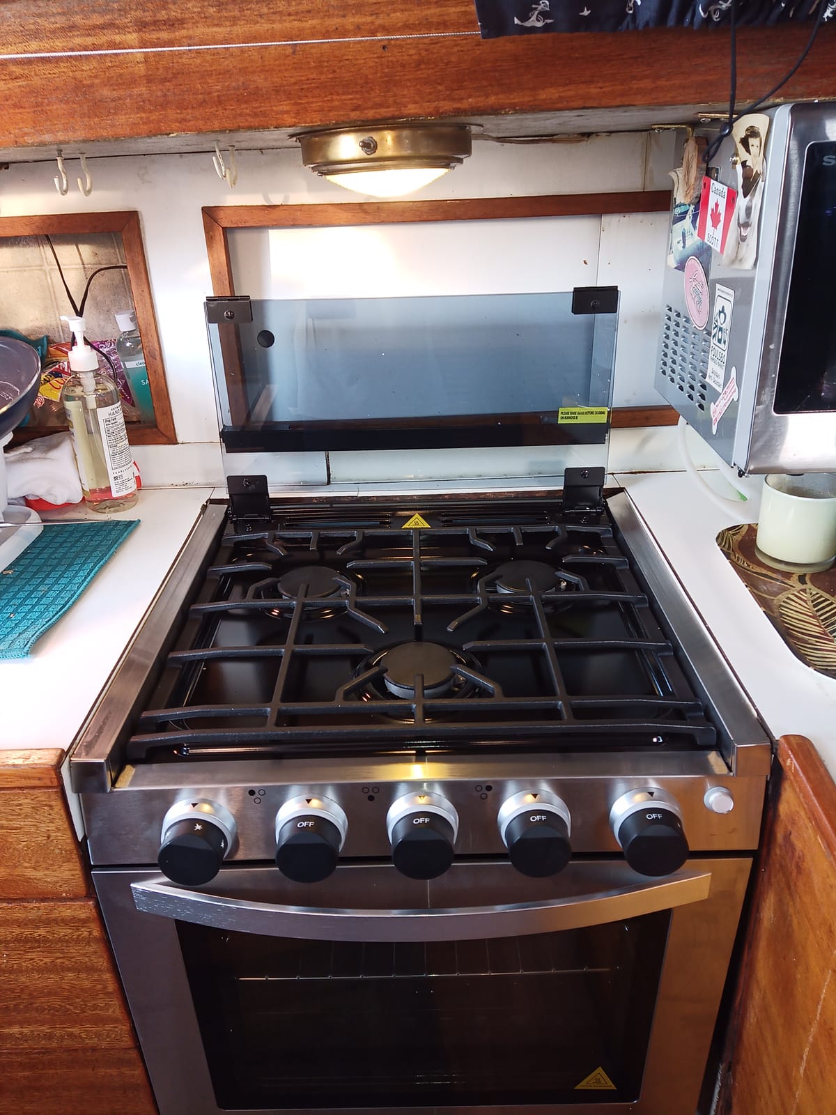 RecPro RV 3-Burner Gas Range, Silver, 1.8 Cu. Ft., No Range Hood customer photo 1
