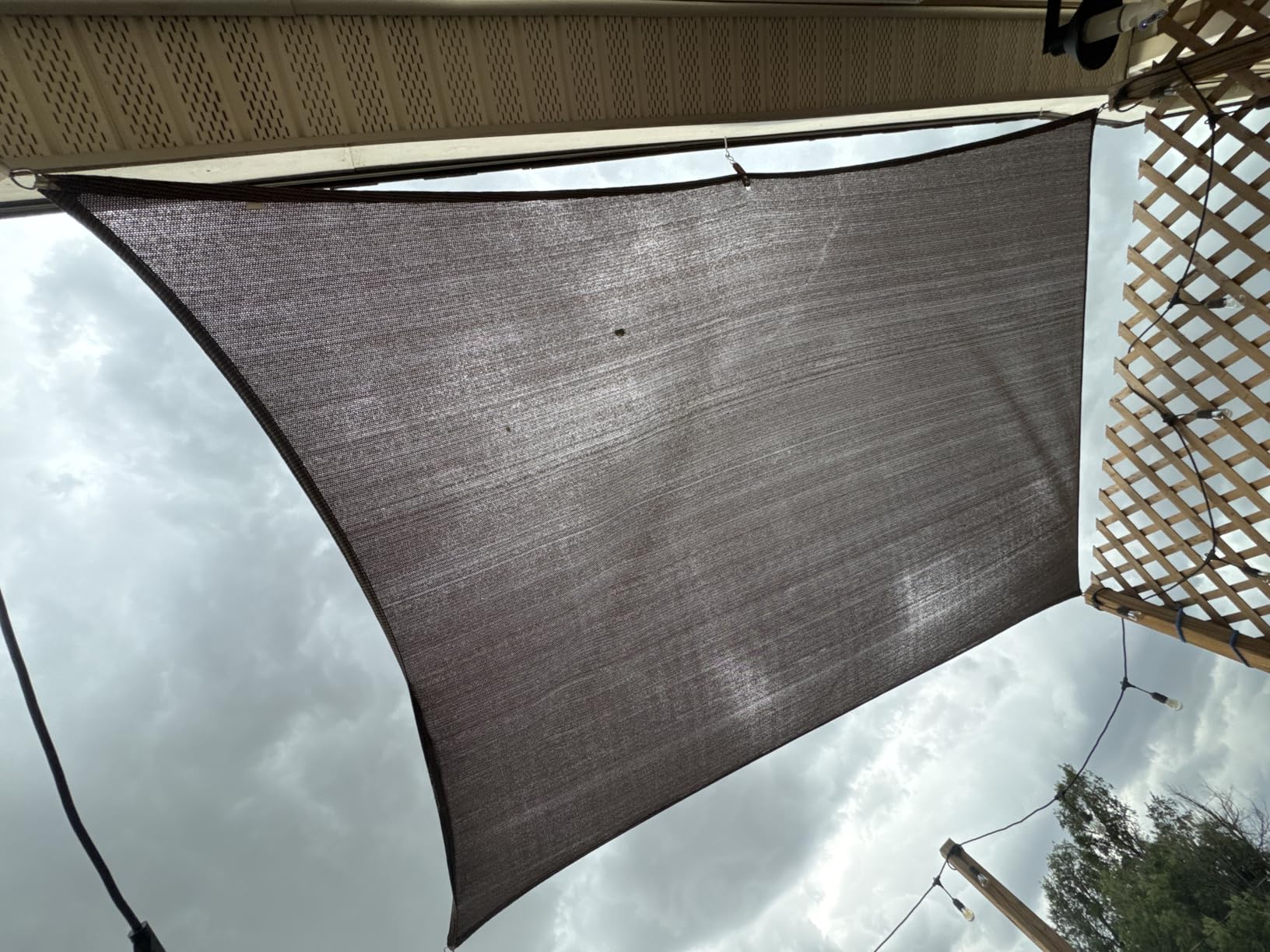 SUNLAX Large Sun Shade Sail 16' x 20' Dark Grey Rectangle Outdoor Canopy customer photo 2