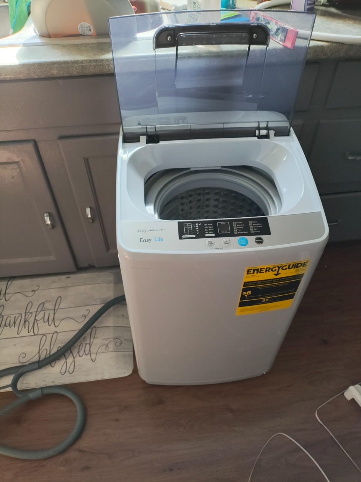 Giantex Full Automatic Washing Machine, 2 in 1 Portable Laundry Washer, 8.8lbs Washer and Spinner Combo, 1.04 cu.ft 10 Programs Built-in Drain Pump, Energy Saving Top Load for Apartment Dorm customer photo 2