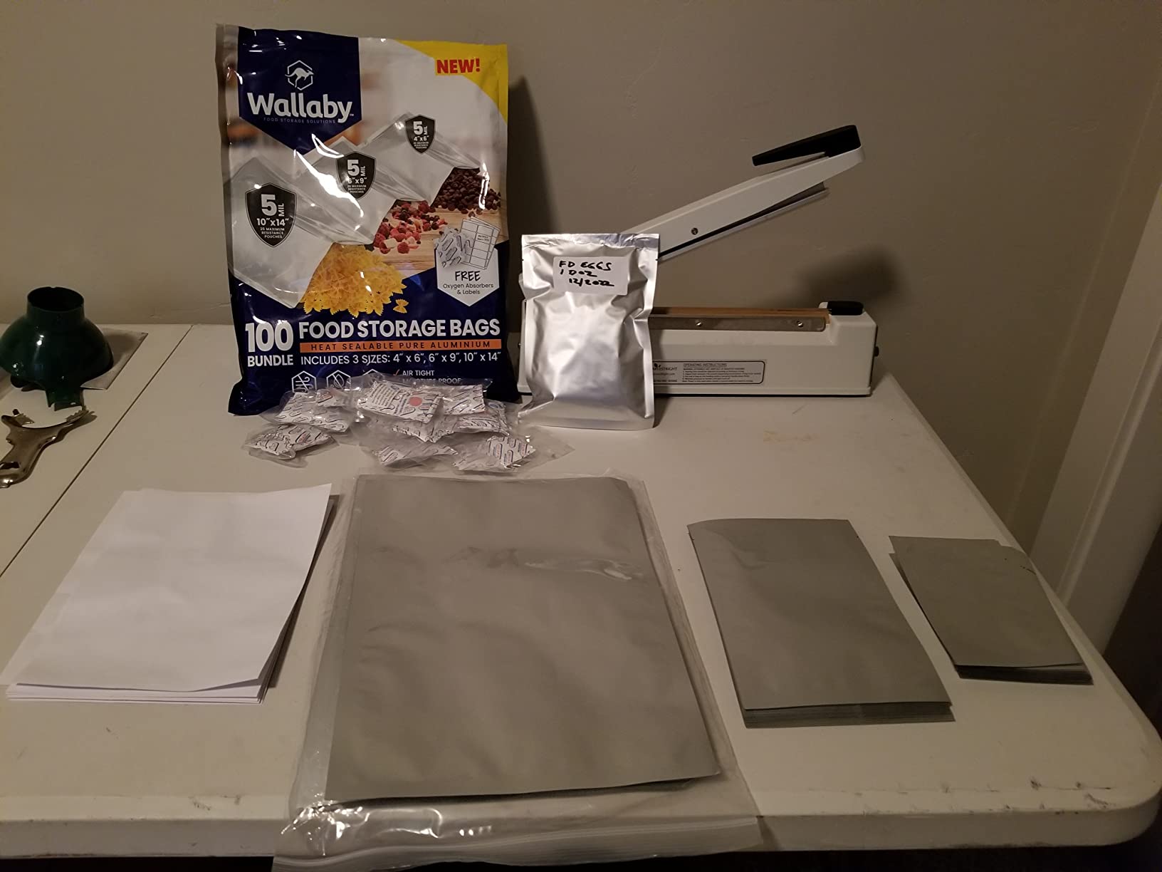 Wallaby 5-Gallon Zipper 10 Mil Mylar Bags, Oxygen Absorbers (15-Pack) customer photo 2