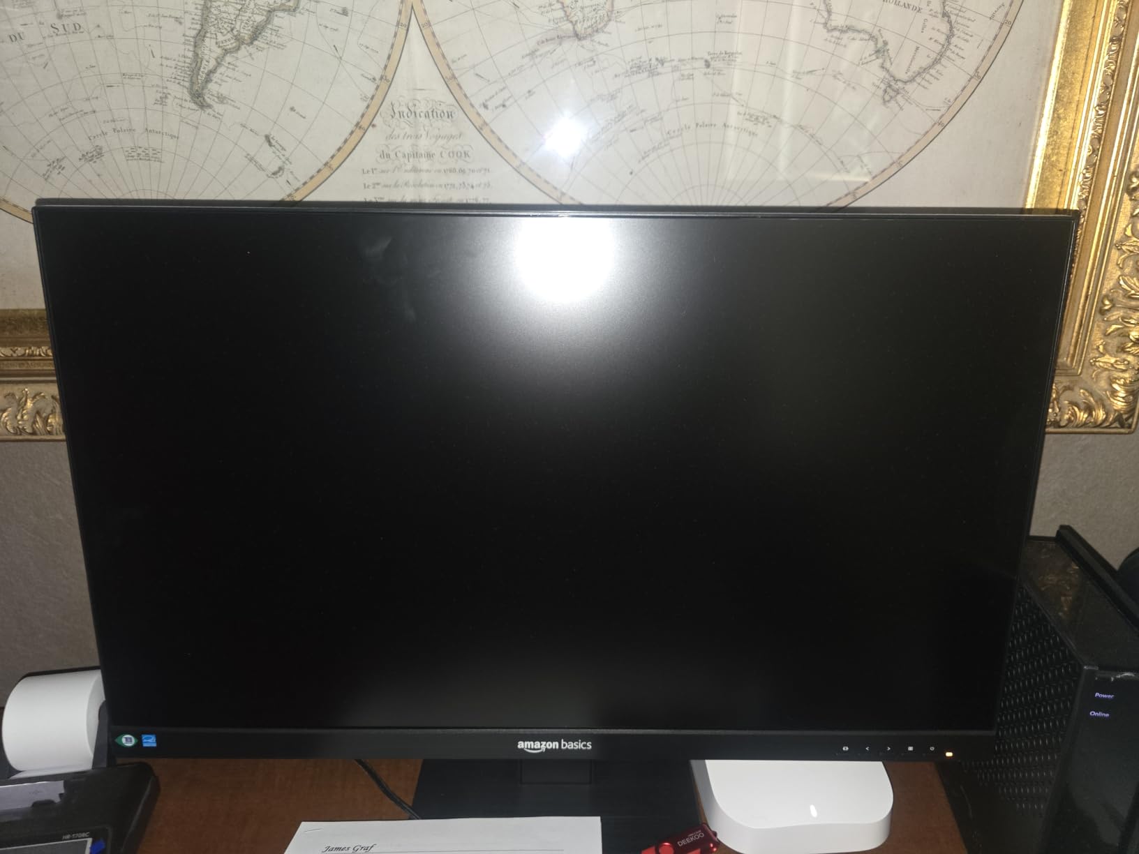 Amazon Basics 27 in IPS Monitor, Full HD 1080P, 75 Hz, Adjustable Stand, HDMI, Display Port, VGA Input, Built-in Speakers, VESA Compatible, Black customer photo 1
