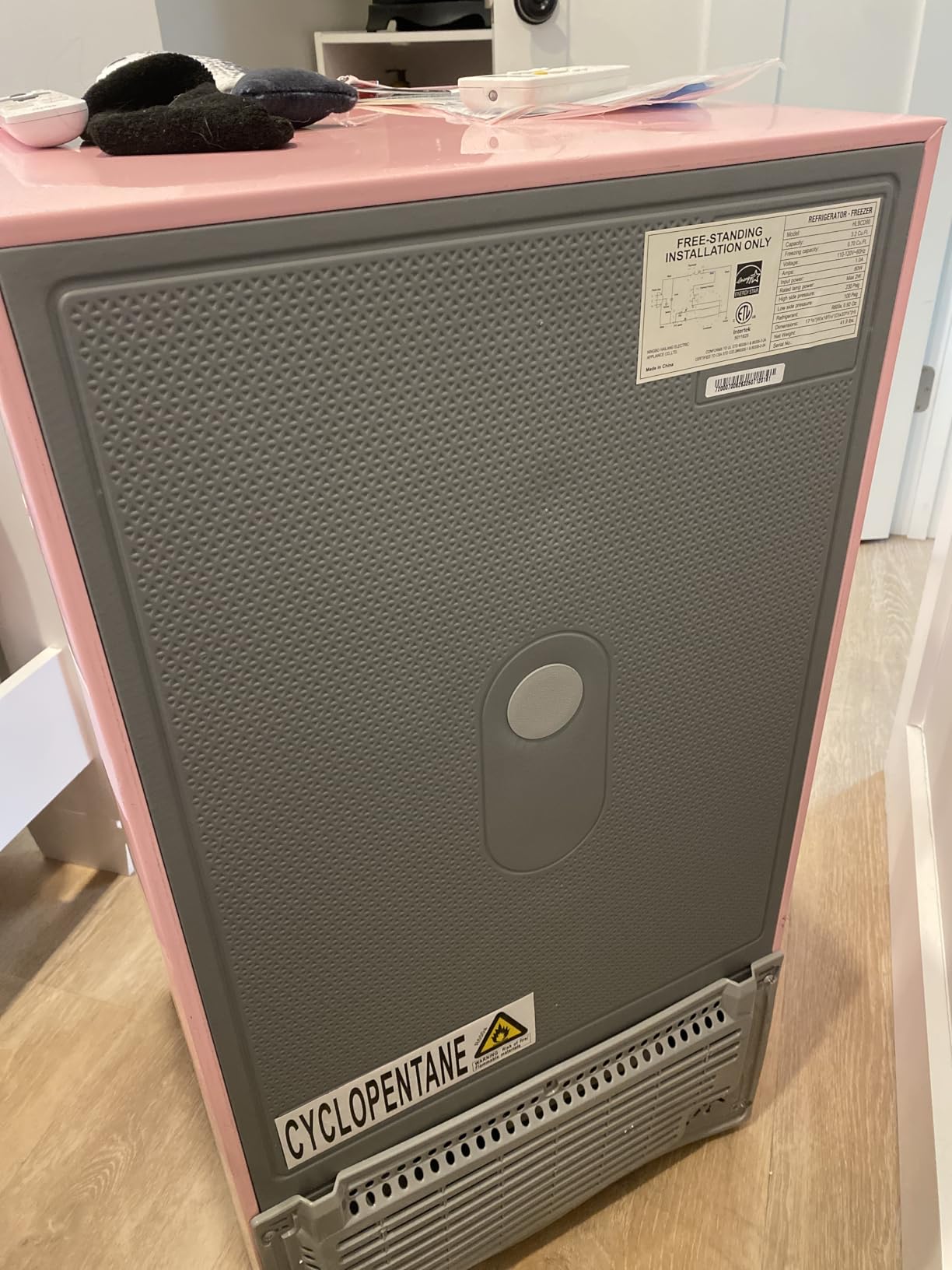 HAILANG 3.2 Cu.Ft Mini Fridge with Freezer, 2 Door Mini Refrigerator,Sliver customer photo 2