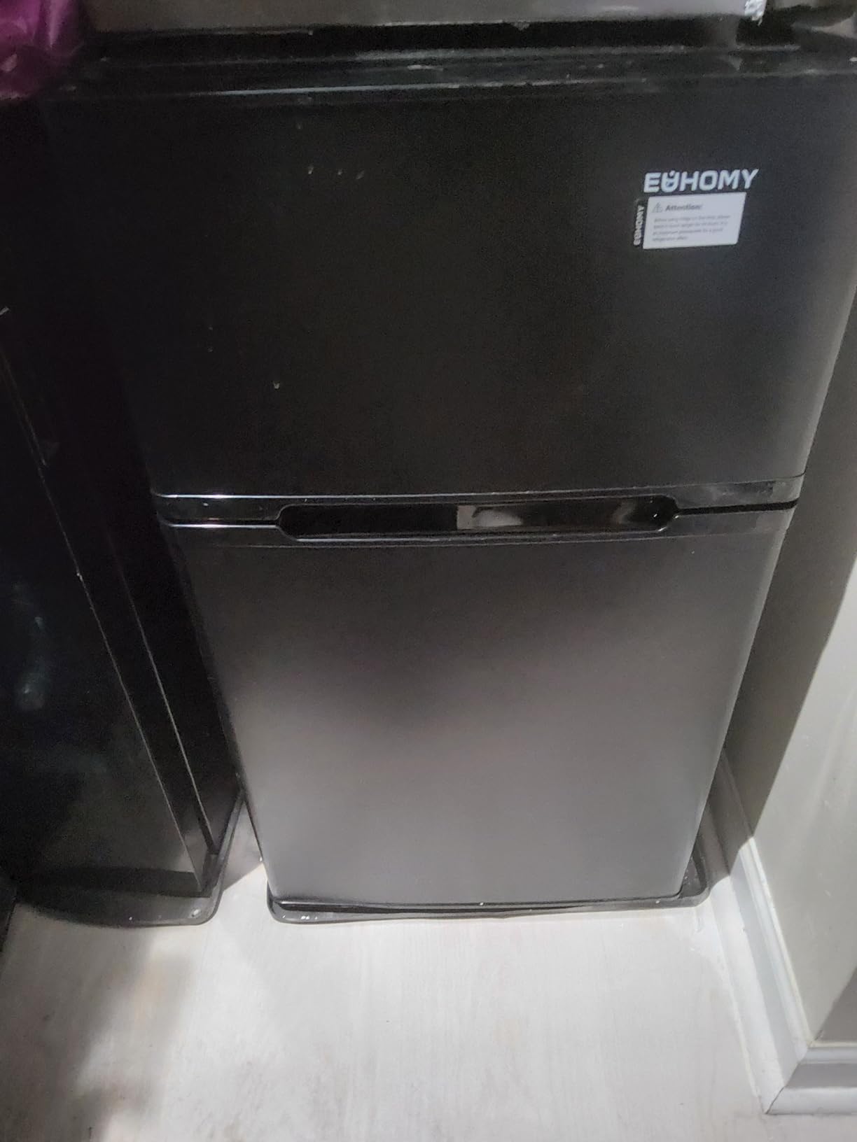 EUHOMY 3.2 Cu.Ft Mini Fridge with Freezer, 2 Door Mini Refrigerator, Black customer photo 2