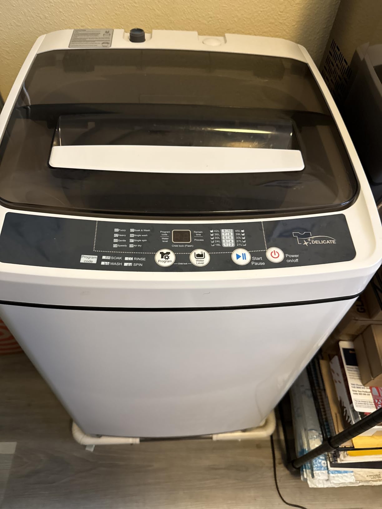 Giantex Full Automatic Washing Machine, 2 in 1 Portable Laundry Washer 1.5Cu.Ft 11lbs Capacity Washer and Spinner Combo 8 Programs 10 Water Levels Energy Saving Top Load Washer for Apartment Dorm customer photo 2