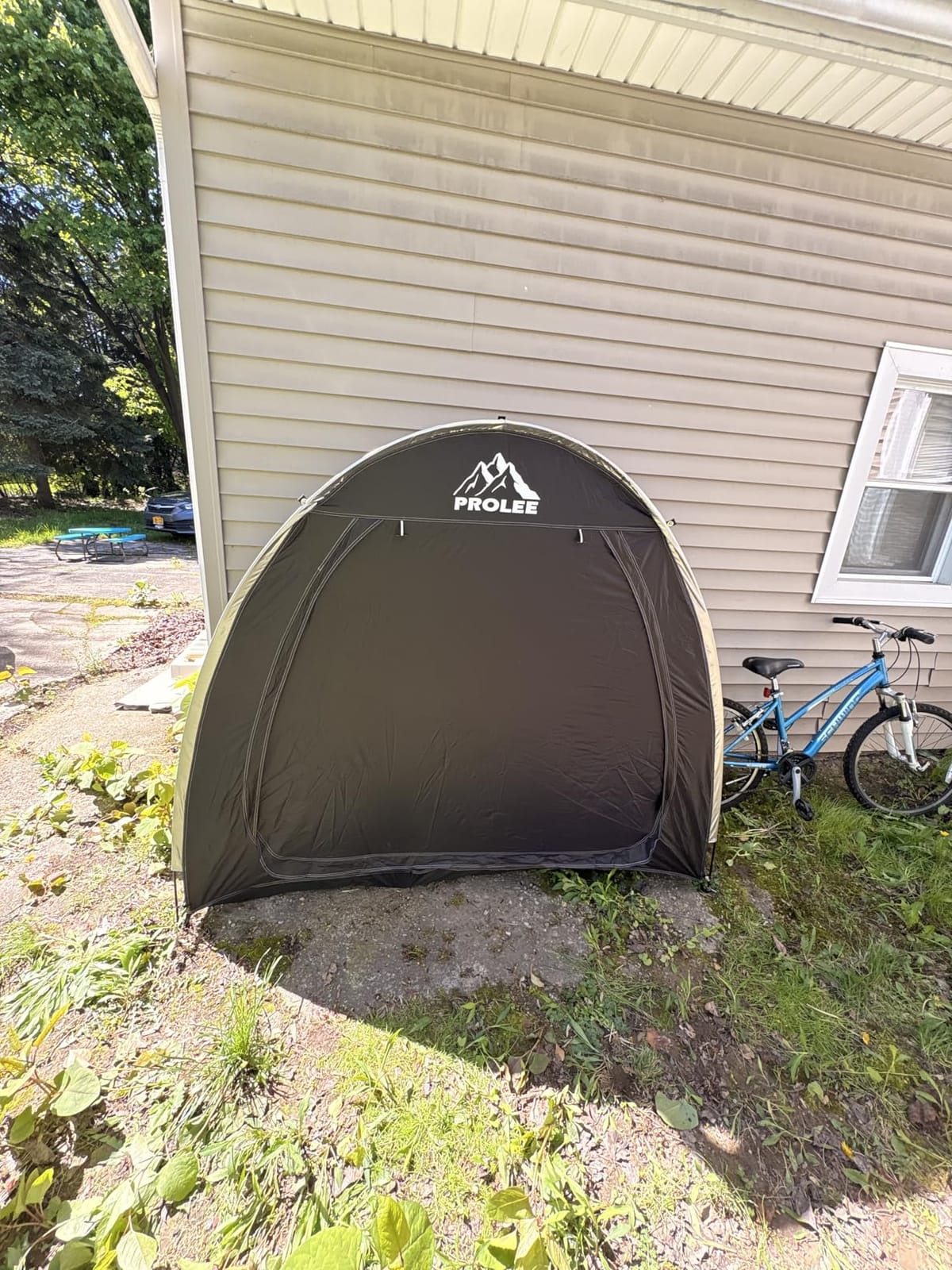 PROLEE Bike Storage Tent for 2-3 Bikes, 6.6 FT Waterproof Outdoor Bike Shed customer photo 1