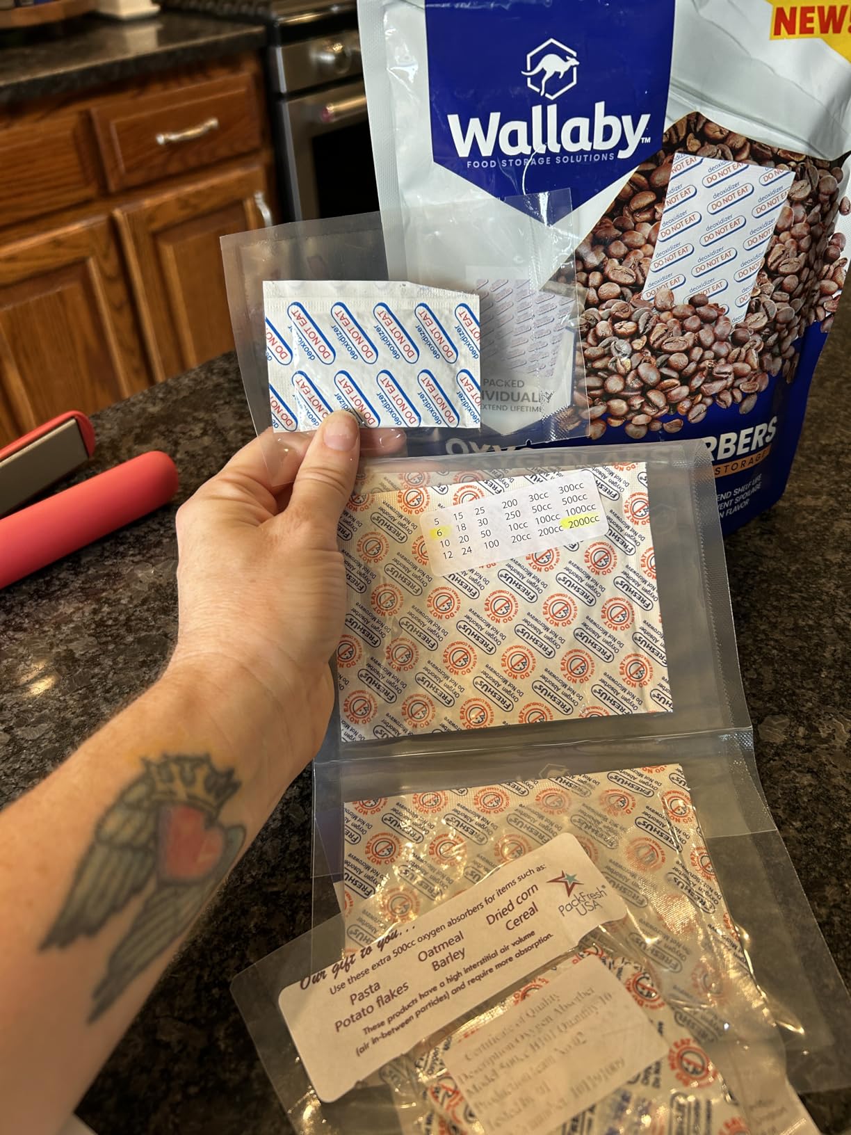 Wallaby 500cc Oxygen Absorbers for Mylar Food Storage, Max Absorbing customer photo 2