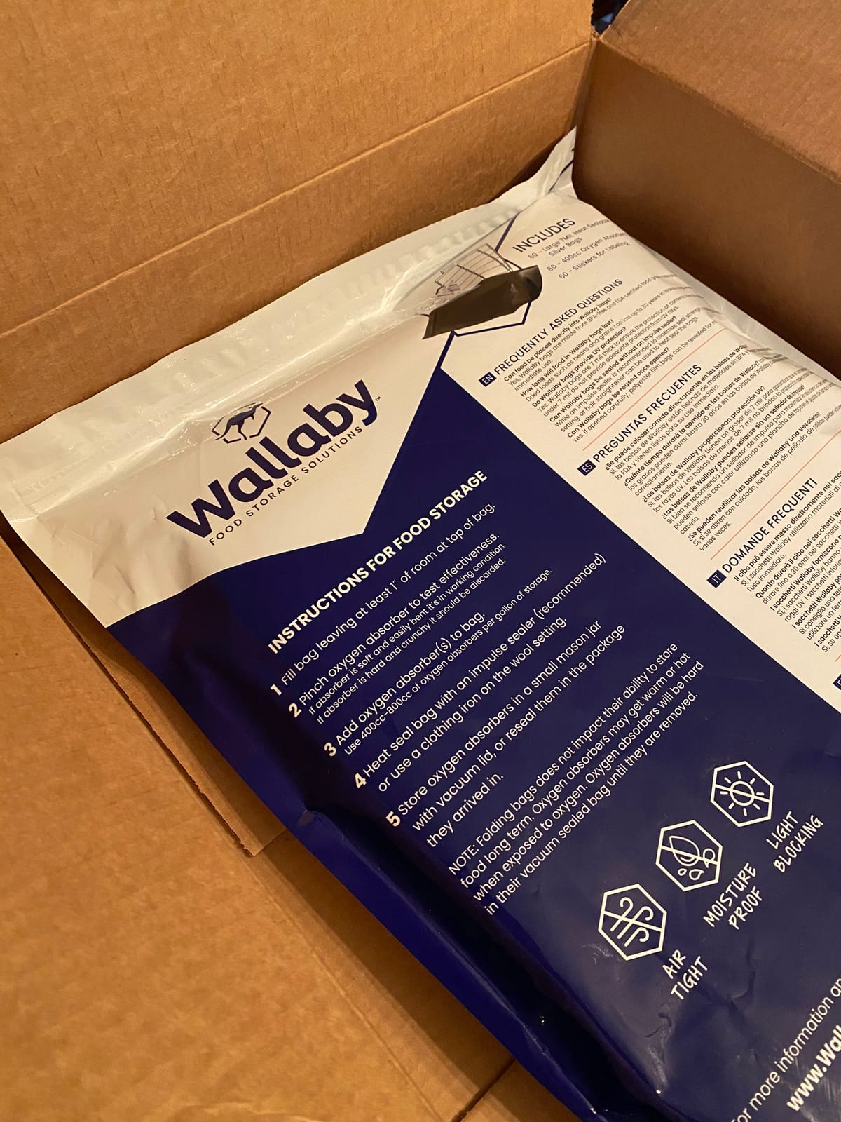 Wallaby 1-Gallon Gusset 15 Mil Mylar Bags, Oxygen Absorbers (30-Pack) customer photo 1