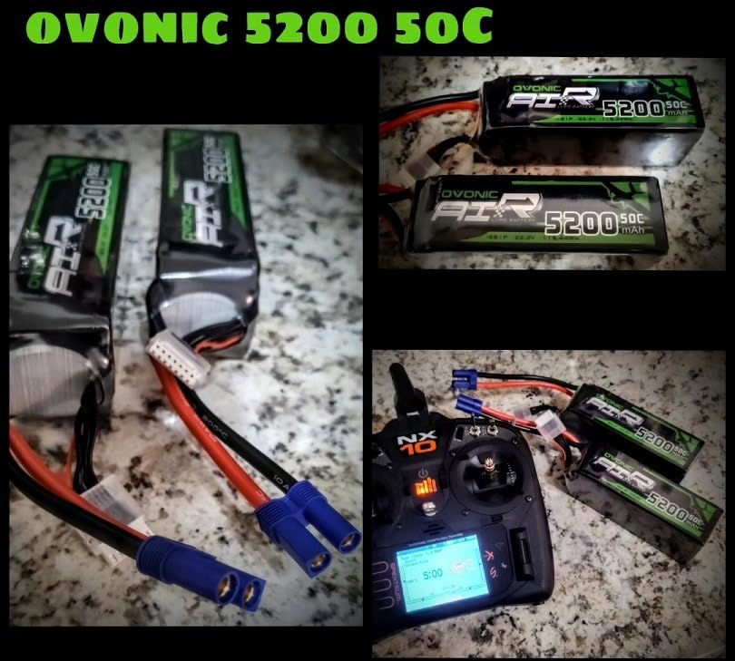 OVONIC Lipo Battery 5200mAh 50C 22.2V 6S RC Battery with EC5 Connector for RC Plane DJI Quadcopter RC Airplane RC Helicopter RC Car Truck Boat 2pcs customer photo 2