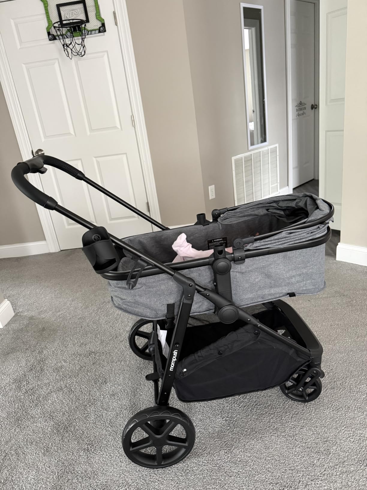 Mompush Wiz 2-in-1 Bassinet Stroller Reversible Seat, One-Hand Fold, Khaki customer photo 1