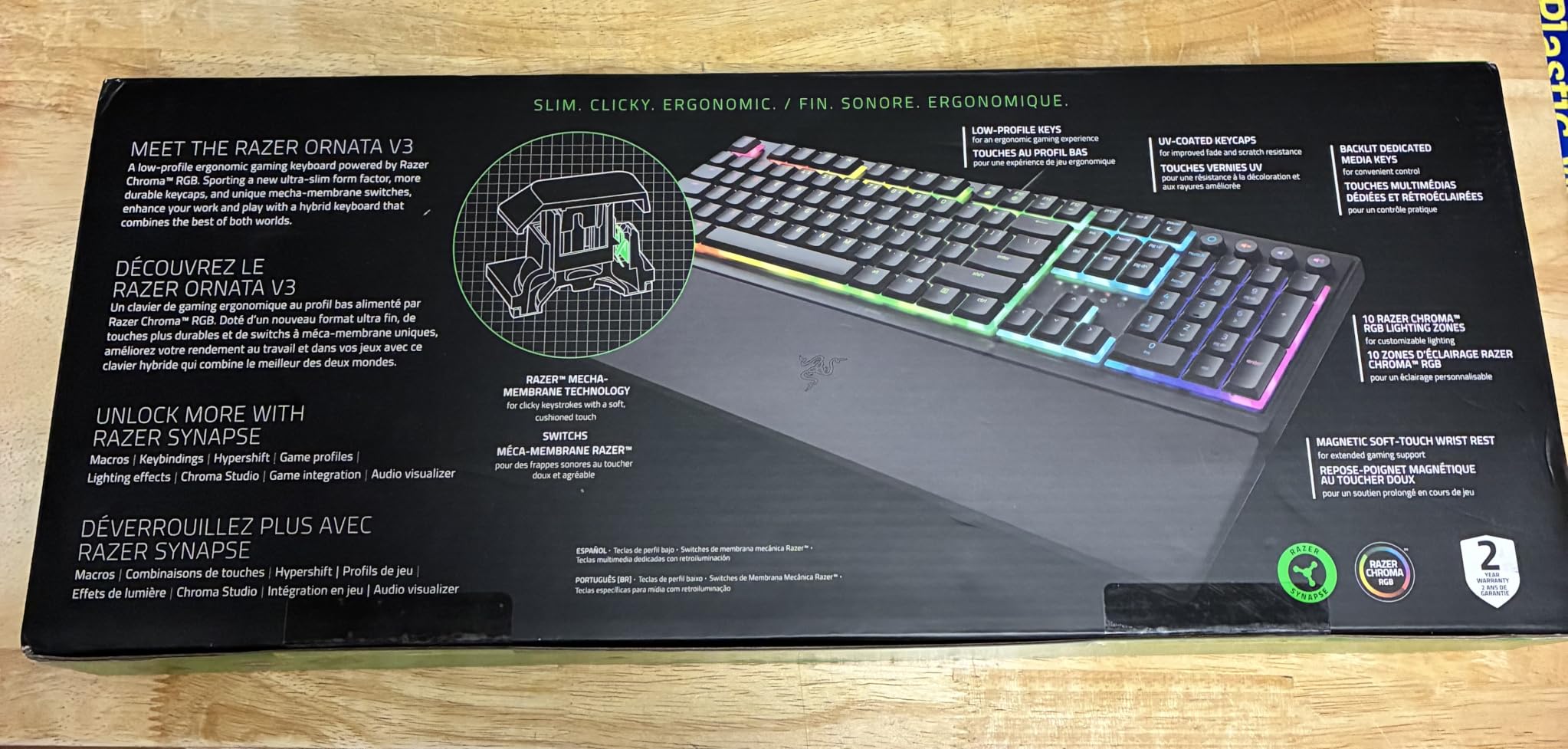 Razer Ornata V3 Gaming Keyboard, Low-Profile Keys, Black customer photo 1