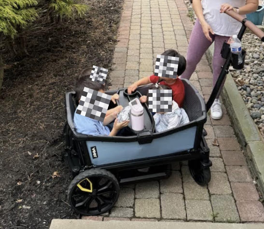 Veer All-Terrain Cruiser XL | Premium Off-Road Wagon Stroller for Babies, Toddlers, and Kids | Push/Pull/Push-Along Steering for Uneven Terrain | JPMA Certified | Lightweight and Collapsible | 4 Seats customer photo 1