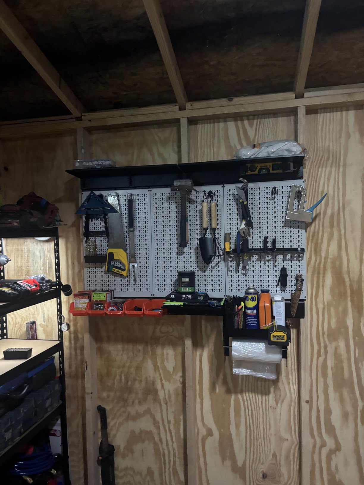 TORACK Metal Pegboard Wall Organizer 24x48 in, Tool Storage Pegboard, Black customer photo 2