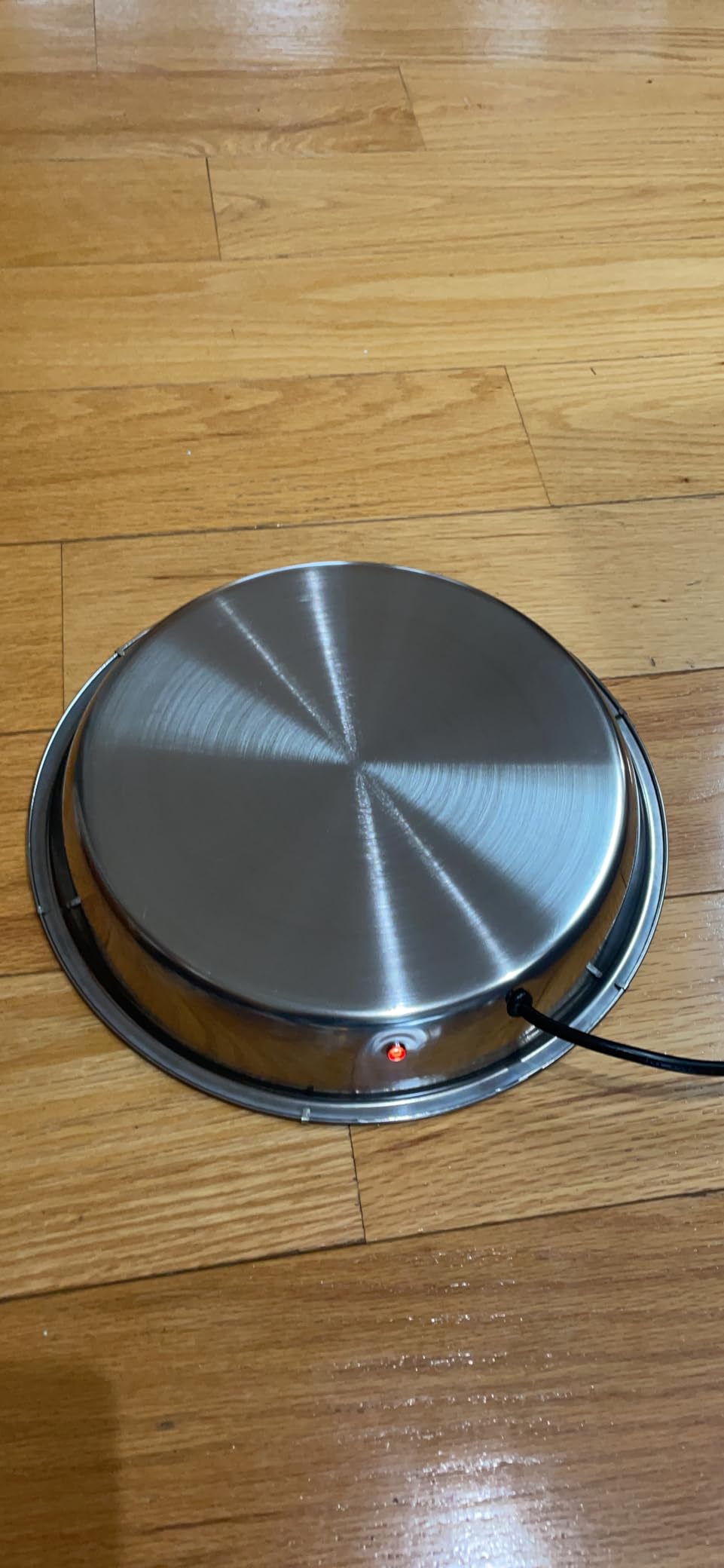 12 Inch Chicken Water Heater Base, 5 Gallons Poultry Drinker Heater Base with Thermostat and Power Cord, Automatic Electric Poultry Winter Deicer Heated Base for Plastic/Metal Chicken Waterer customer photo 2
