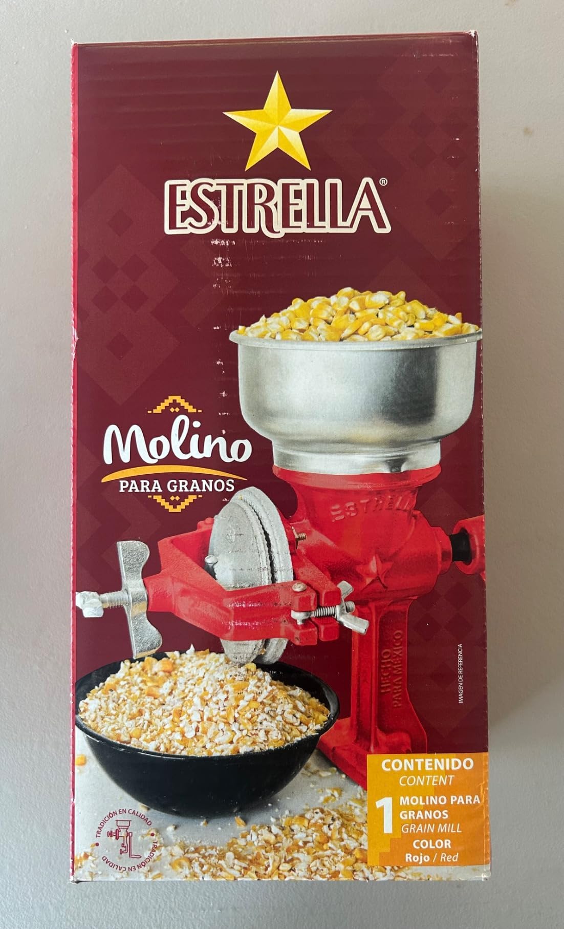 Estrella Manual Grain Mill, Molino para Moler Maiz, Cast Iron Grinder customer photo 2