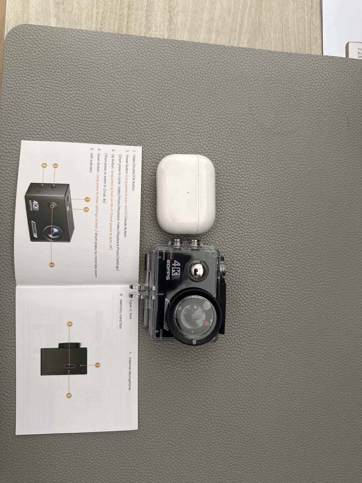 Action Camera 4K30fps with 64G SD Card,HD Waterproof Camera 131ft Underwater Cameras 20MP Pre-recording WiFi Camera 170° Remote Control Sports Cameras with 2 Batteries Helmet Mount Accessories Kits customer photo 2