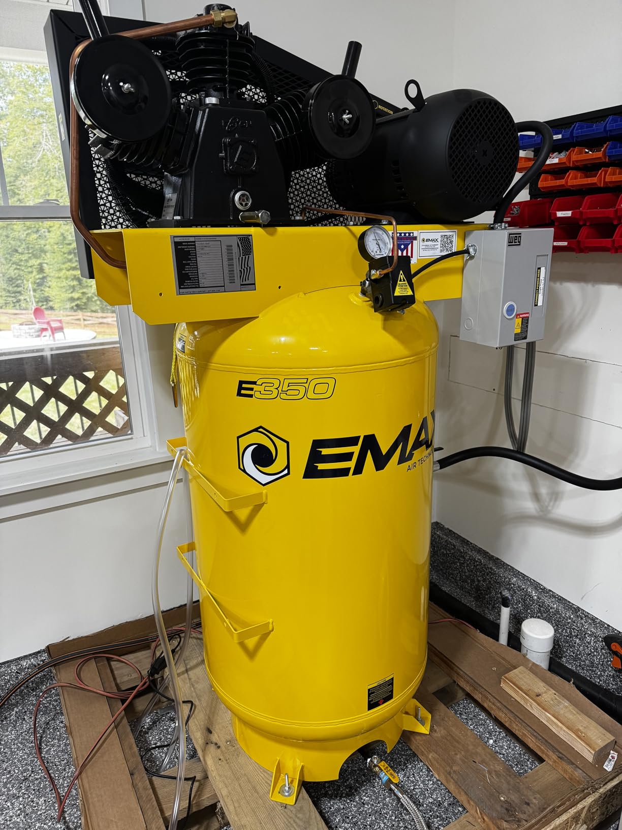 EMAX 80 Gal Electric Air Compressor, 7.5HP, 26 CFM, 2 Stage, 200 Max PSI customer photo 1