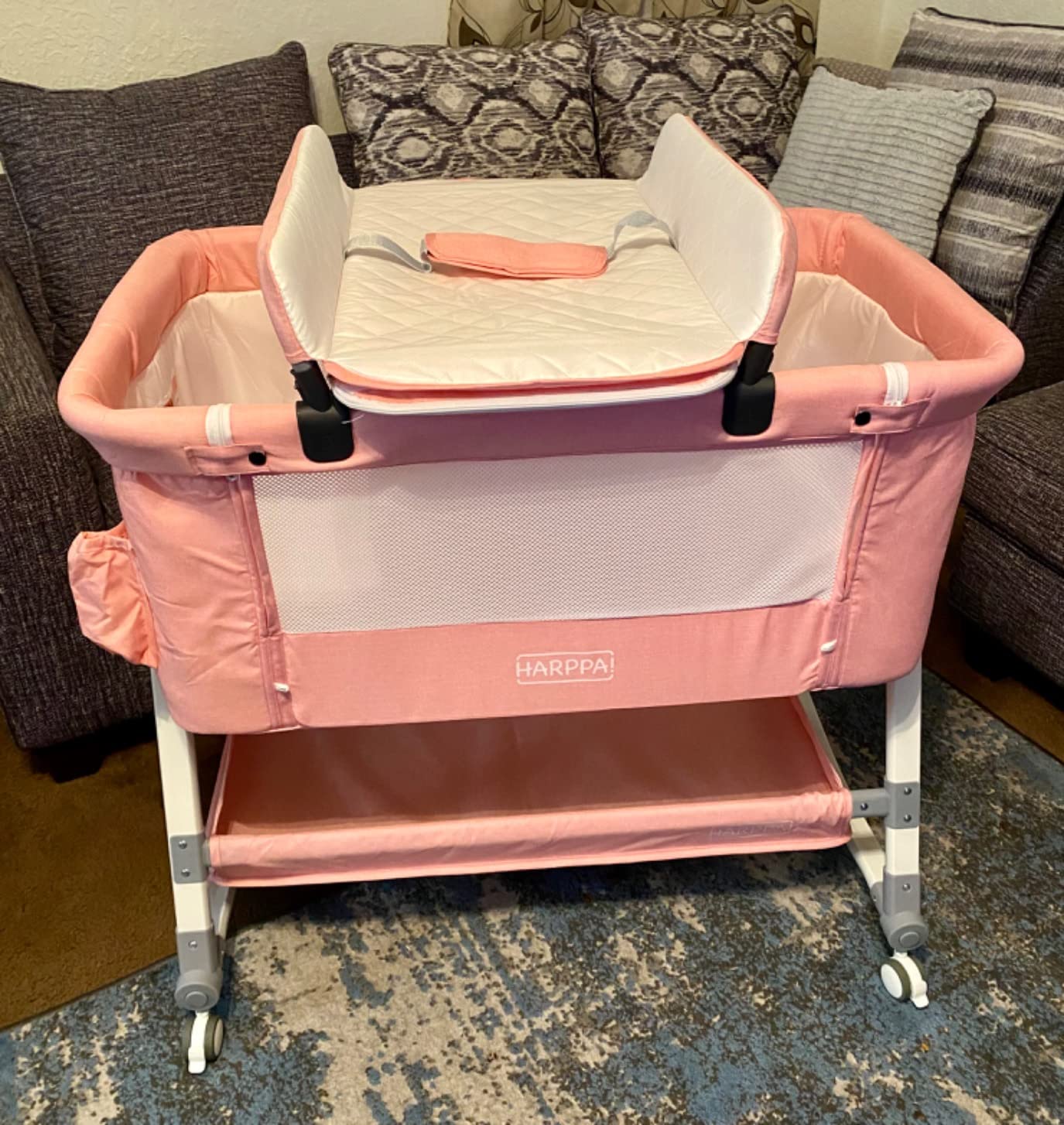 HARPPA Cuddly Bassinet Bedside Sleeper, 3 in 1 Baby Bassinet with Mattress customer photo 1