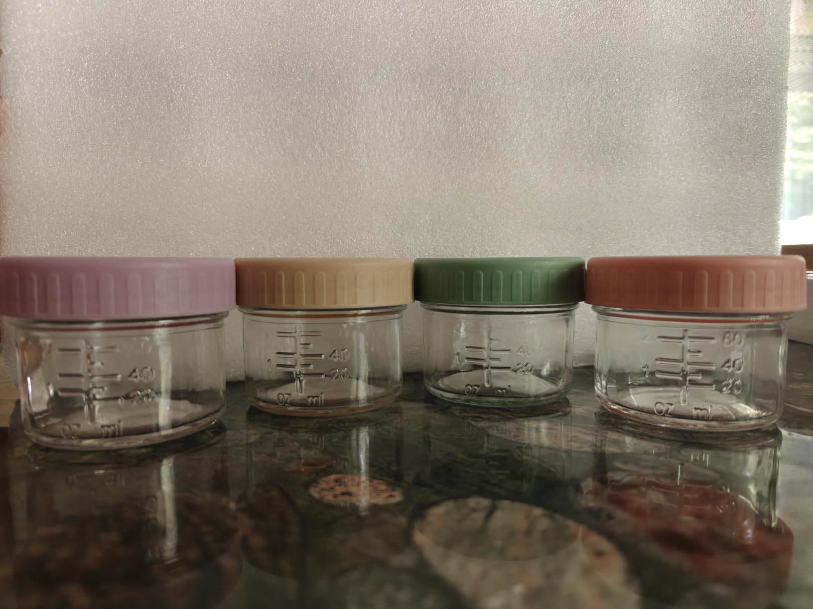 RowinsyDD Baby Food Containers, 4 oz, 8 Pack, Glass Jars with Lids customer photo 2