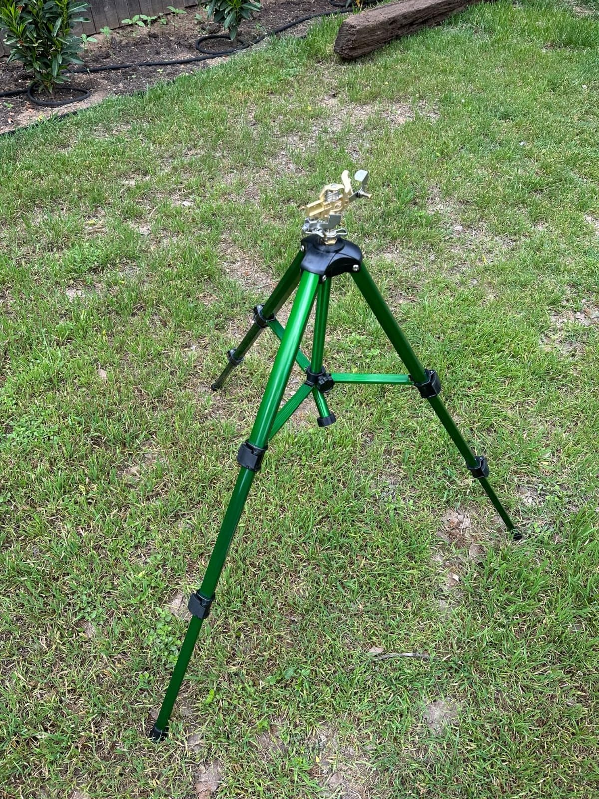 LIULO TOOL Impact Sprinkler on Tripod Base, 2 Pack Tripod Sprinklers with Head, 360 Degree Large Area Irrigation with Extension Legs Flip Locks, Heavy Duty 3/4