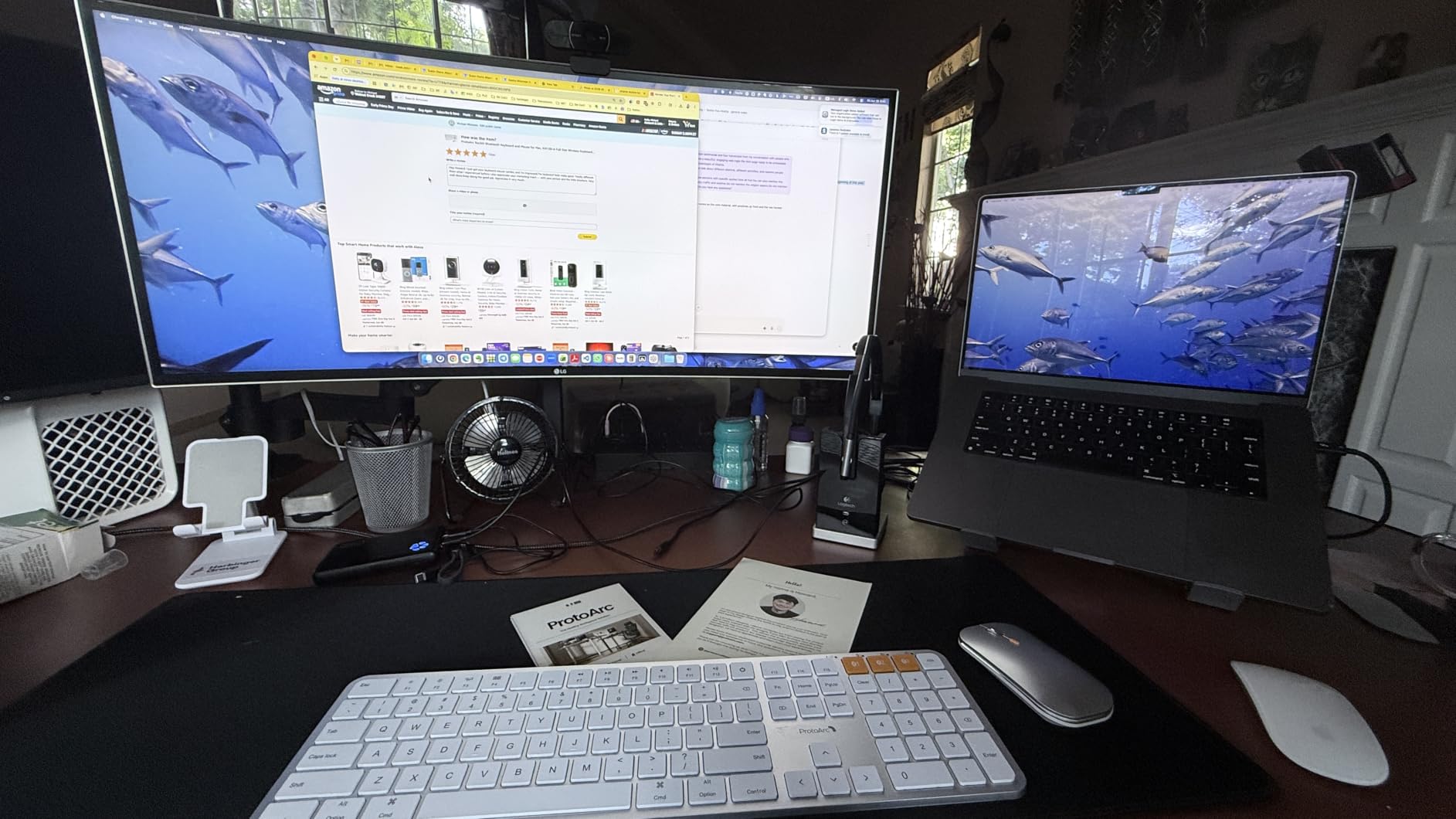 ProtoArc KM100-A Backlit Bluetooth Keyboard and Mouse for Mac, Space Gray customer photo 1