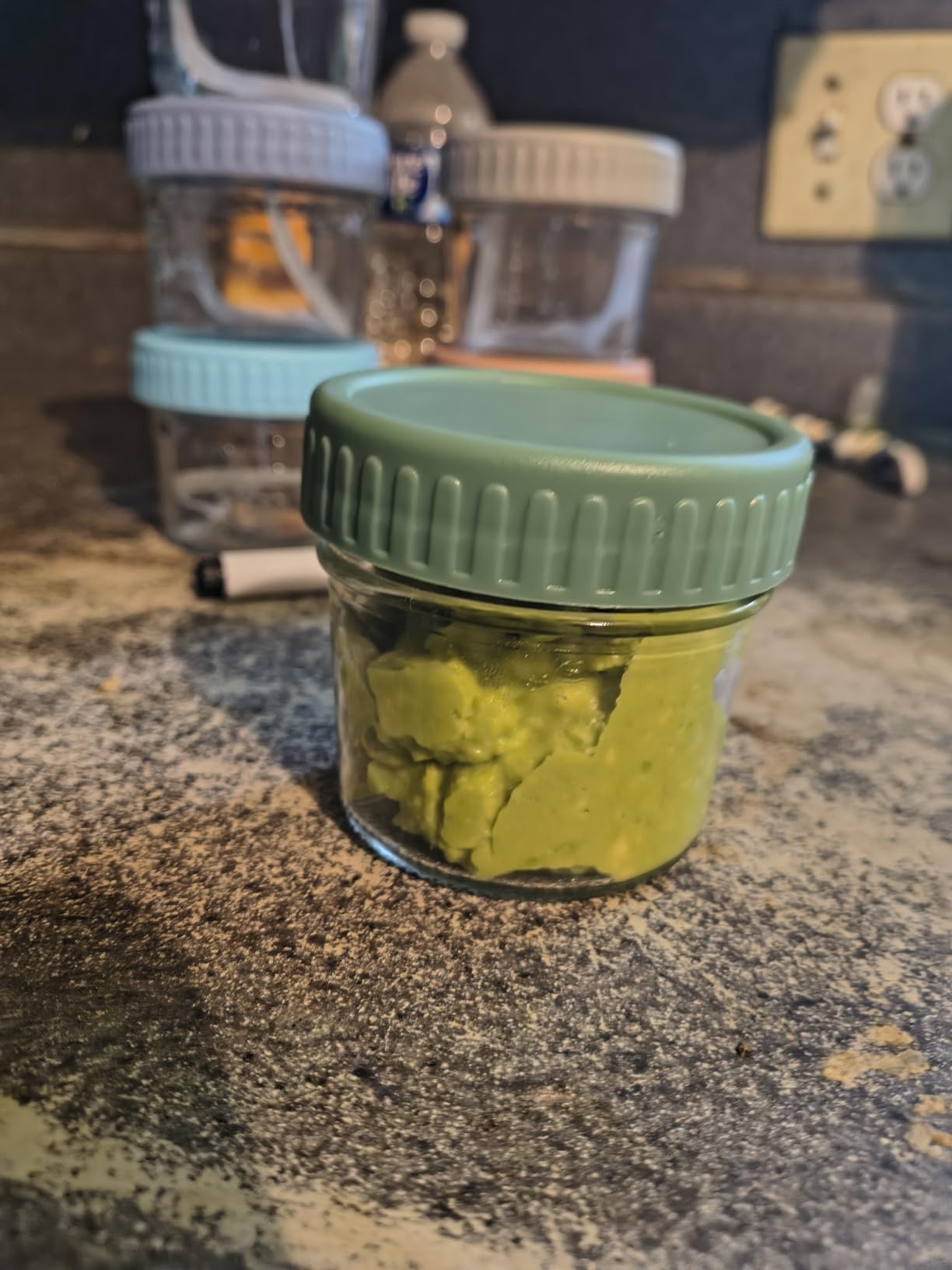 DRKIO 6 pcs Baby Food Storage Containers 4 Oz Small Glass Jars with Lids customer photo 1