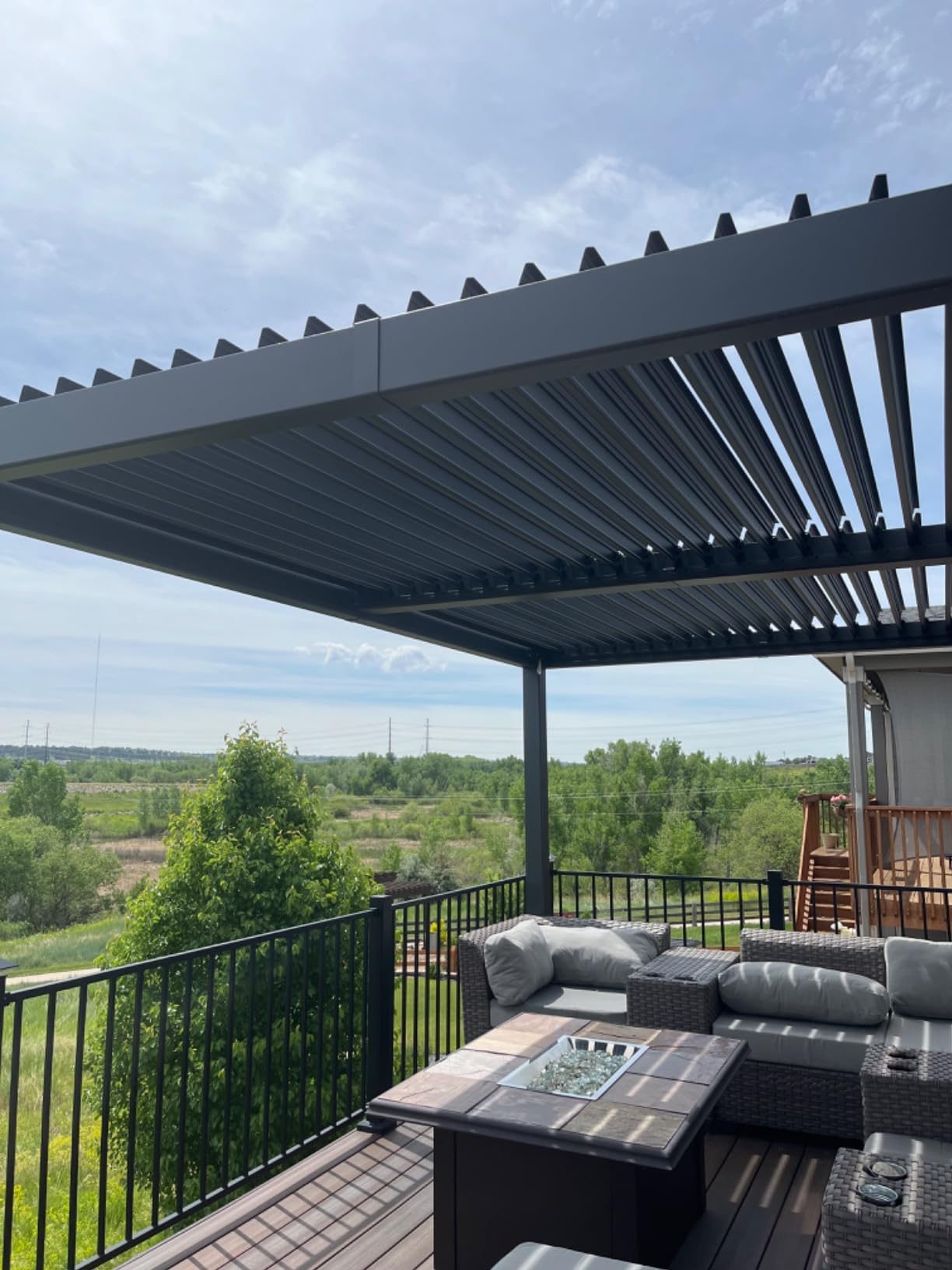 PURPLE LEAF Louvered Pergola 10' x 14' Aluminum Pergola w/Independent Roof customer photo 1
