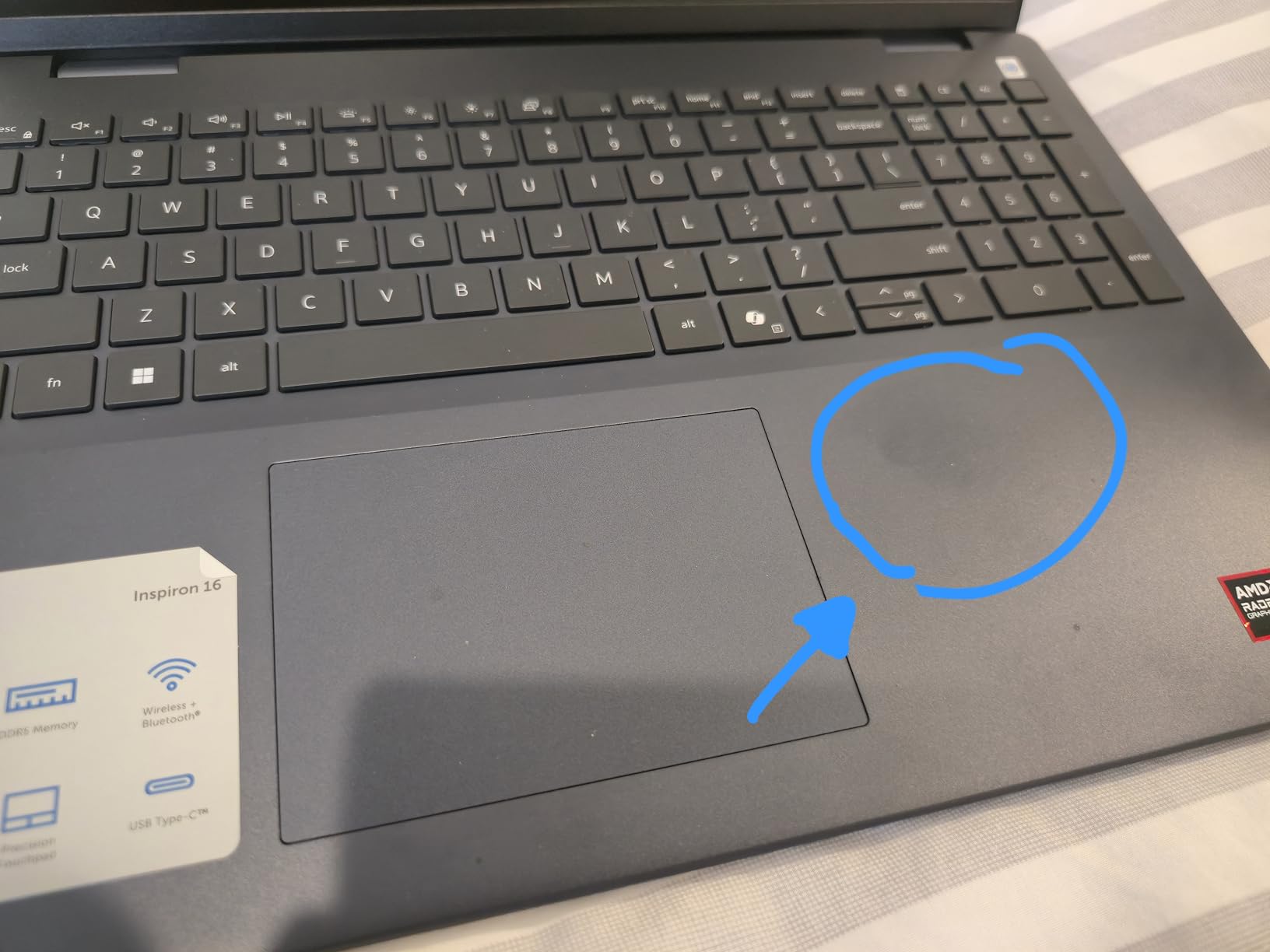 Dell Inspiron 16 5645 Laptop - 16.0 16:10 FHD+ (1920 x 1200) Display, AMD Ryzen 7-8840U, 16GB DDR5 RAM, 1TB SSD, AMD Radeon Graphics, Windows 11 Home, Onsite & Migrate Services - Midnight Blue customer photo 1