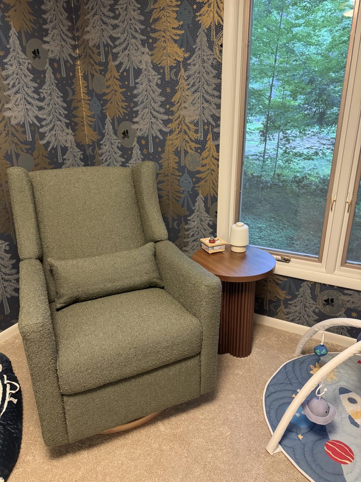 babyletto Kiwi Electric Recliner Glider - Almond Teddy Loop customer photo 2