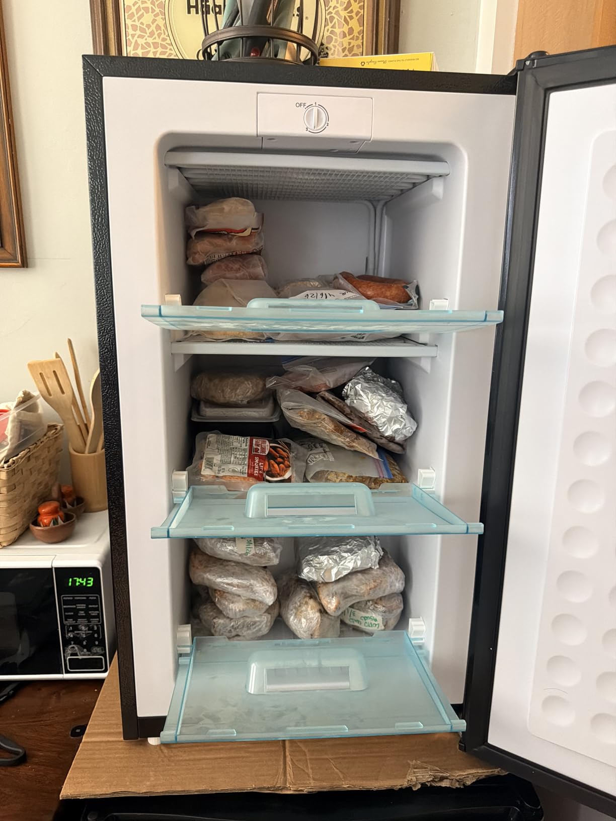 Maine 3.6 Cu. Ft. Small Upright Freezer, Compact Mini Freezer, Silver customer photo 2