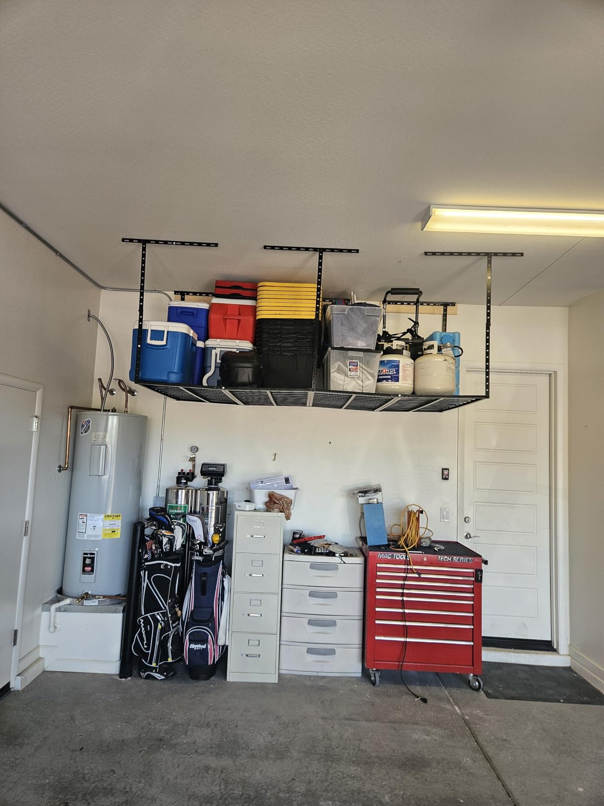 SunsGrove 4x8 Garage Storage Overhead Rack Organization, Adjustable Ceiling Mounted Storage Racks, 800LBS Weight Capacity, 22