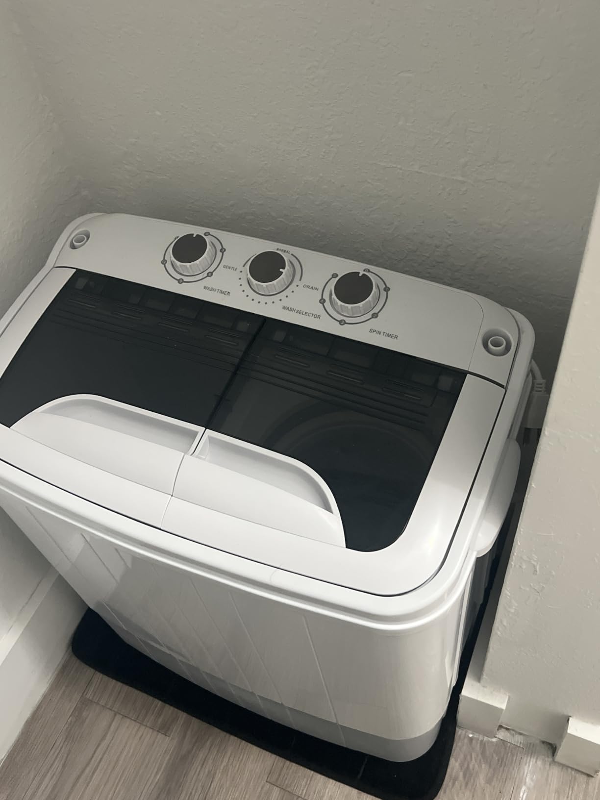 INTERGREAT Portable Washing Machine, 25.4lbs Twin Tub Portable Washer with Spin Cycle and Dryer, Semi-automatic Washer Machine Combo for Dorms, Apartments, Blue customer photo 1