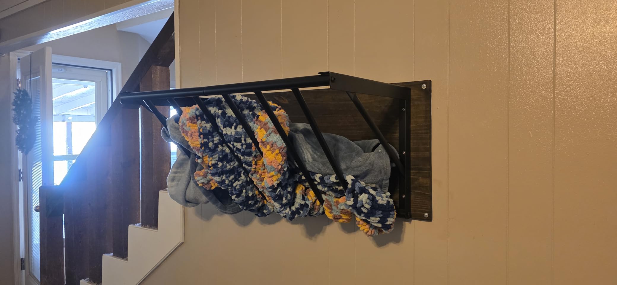 Wall Mounted Hay Feeder & Blanket Holder, 63