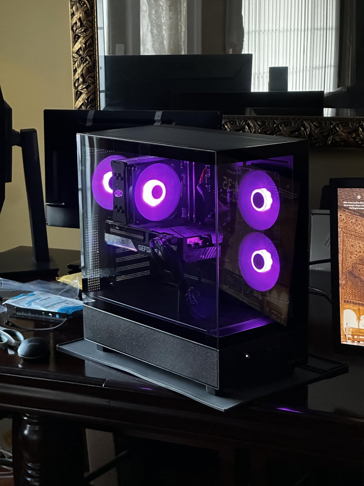 MONTECH XR Panoramic High Airflow ATX PC Case, 3 ARGB PWM Fans, Black customer photo 1