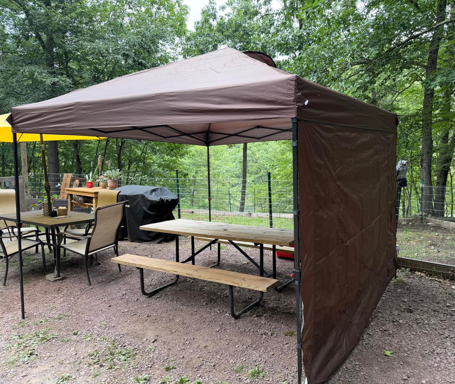 Best Choice Products 10x10 Pop Up Canopy Tent with Sidewall, Burgundy customer photo 2