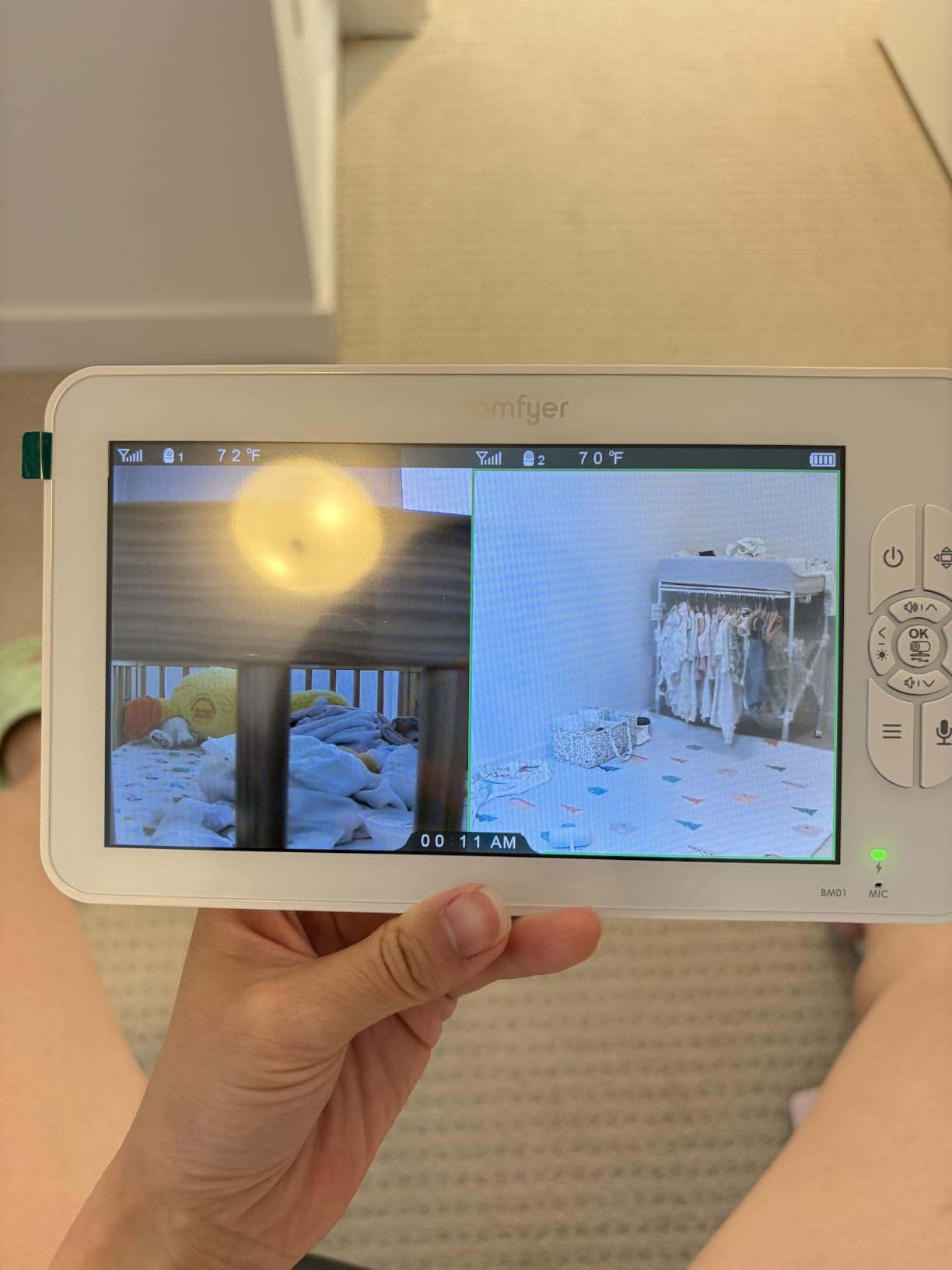 Comfyer BM01 Baby Monitor with Camera and Audio, 7