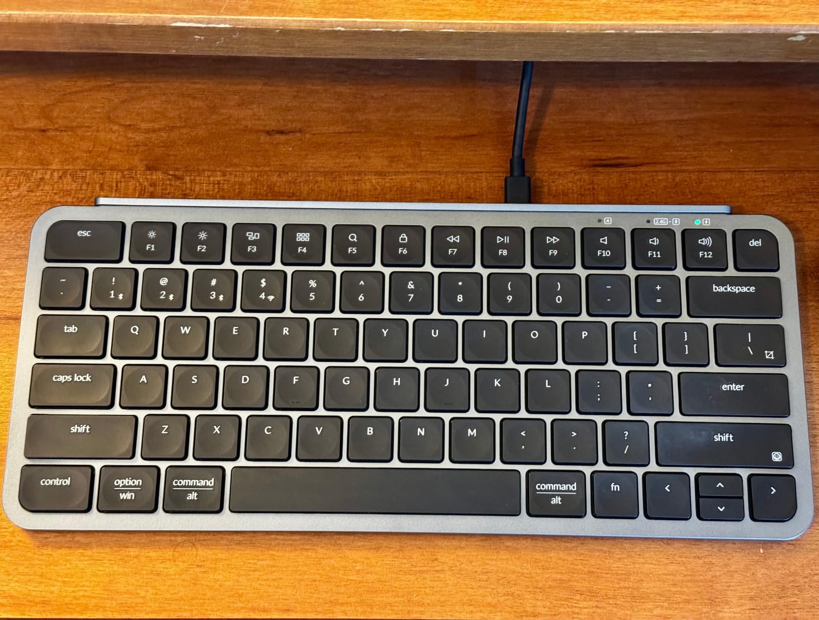 Keychron B1 Pro Ultra-Slim Wireless Keyboard, ZMK/Launcher Programmable Bluetooth/2.4GHz/Wired, 1200 Hours Battery Life, Silent Scissor Switch Office Keyboard for Mac/Windows/Linux - Gray customer photo 2