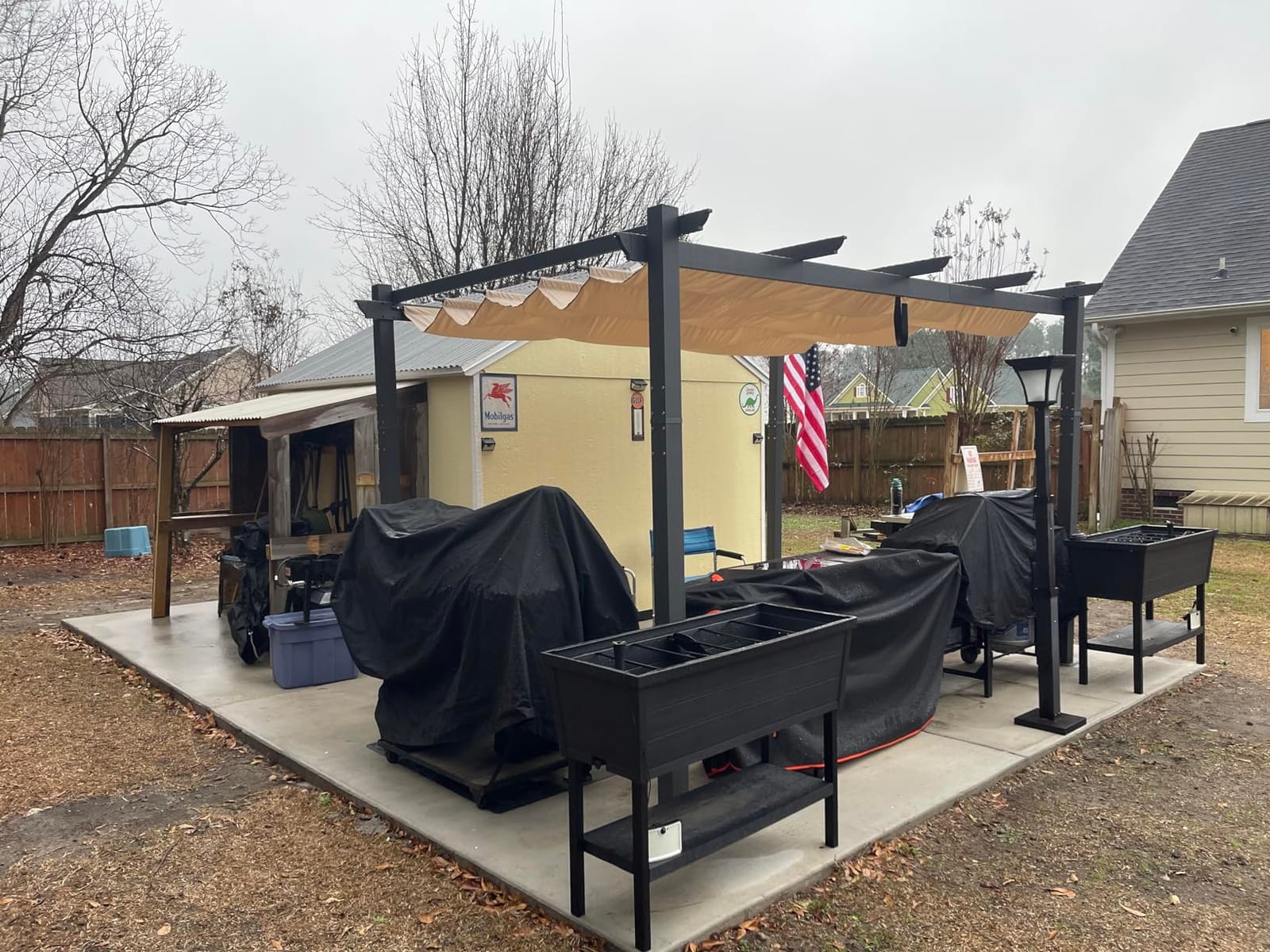 Tangkula 10x12 Ft Pergola, Heavy-Duty Aluminum Outdoor Pergola with Retractable Sun Shade Canopy, Extra Large Patio Shelter Pavilion, Metal Pergola Structure for Deck, Porch, Garden, Yard customer photo 1
