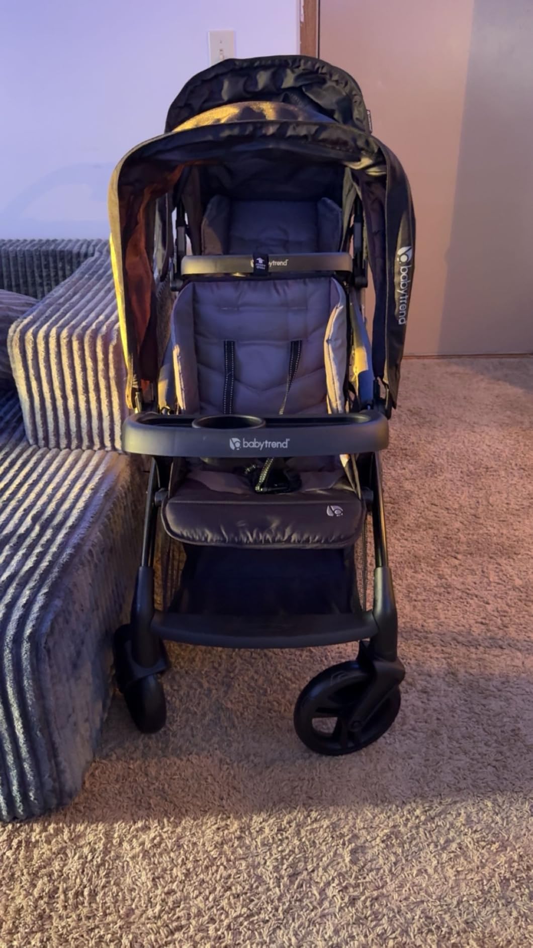 Baby Trend Sit N' Stand® Double 2.0 Stroller, Dash Black customer photo 2