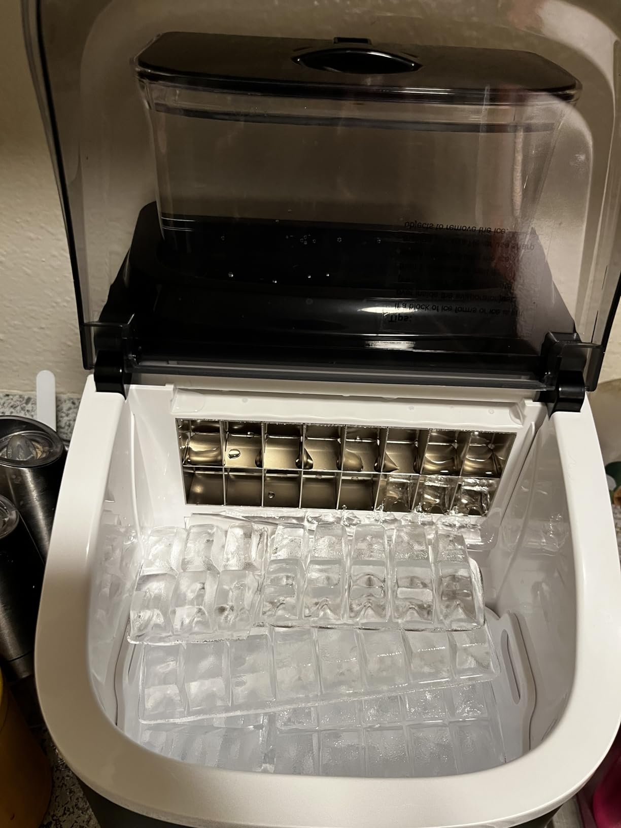 EUHOMY Clear Ice Cube Maker Countertop with 1.5L Top Tank, 34Lbs/Day customer photo 1