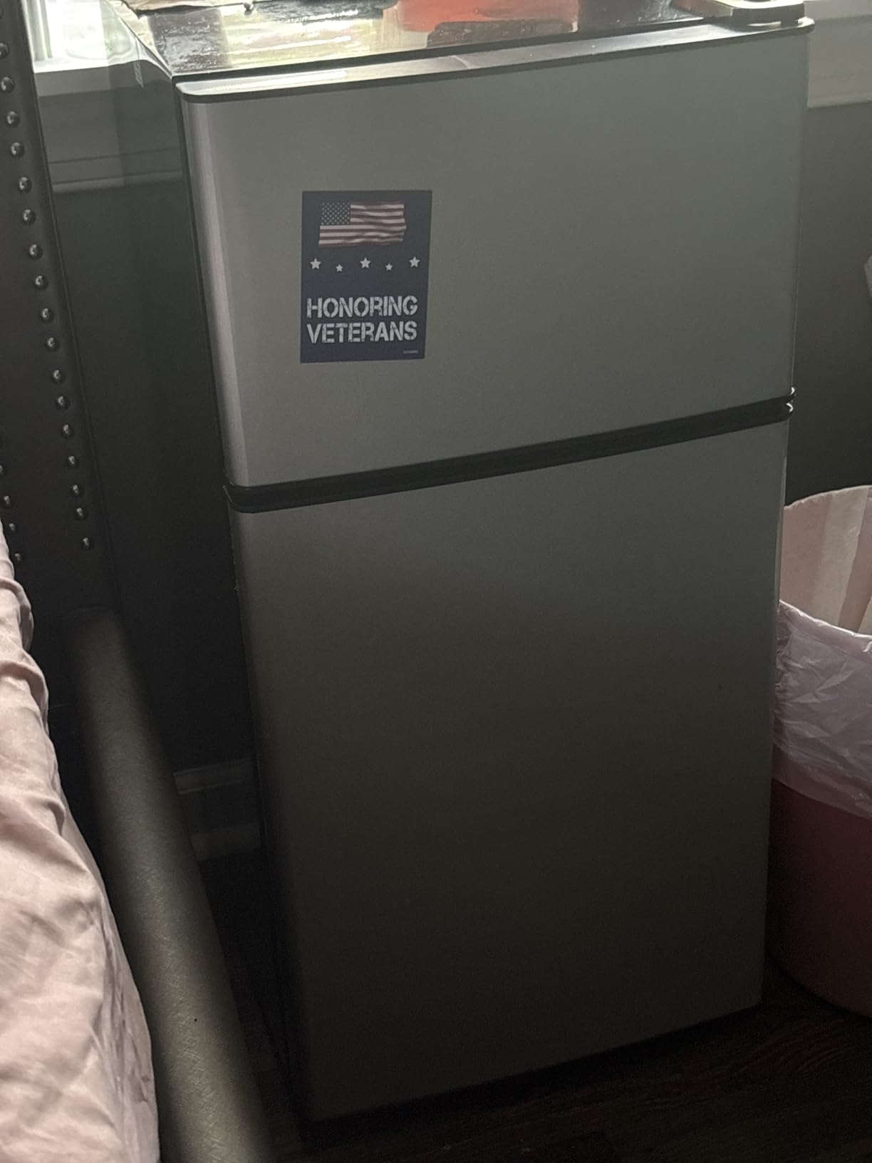 DEMULLER 45L Personal Double‑Door Mini Fridge With Freezer, Black customer photo 2