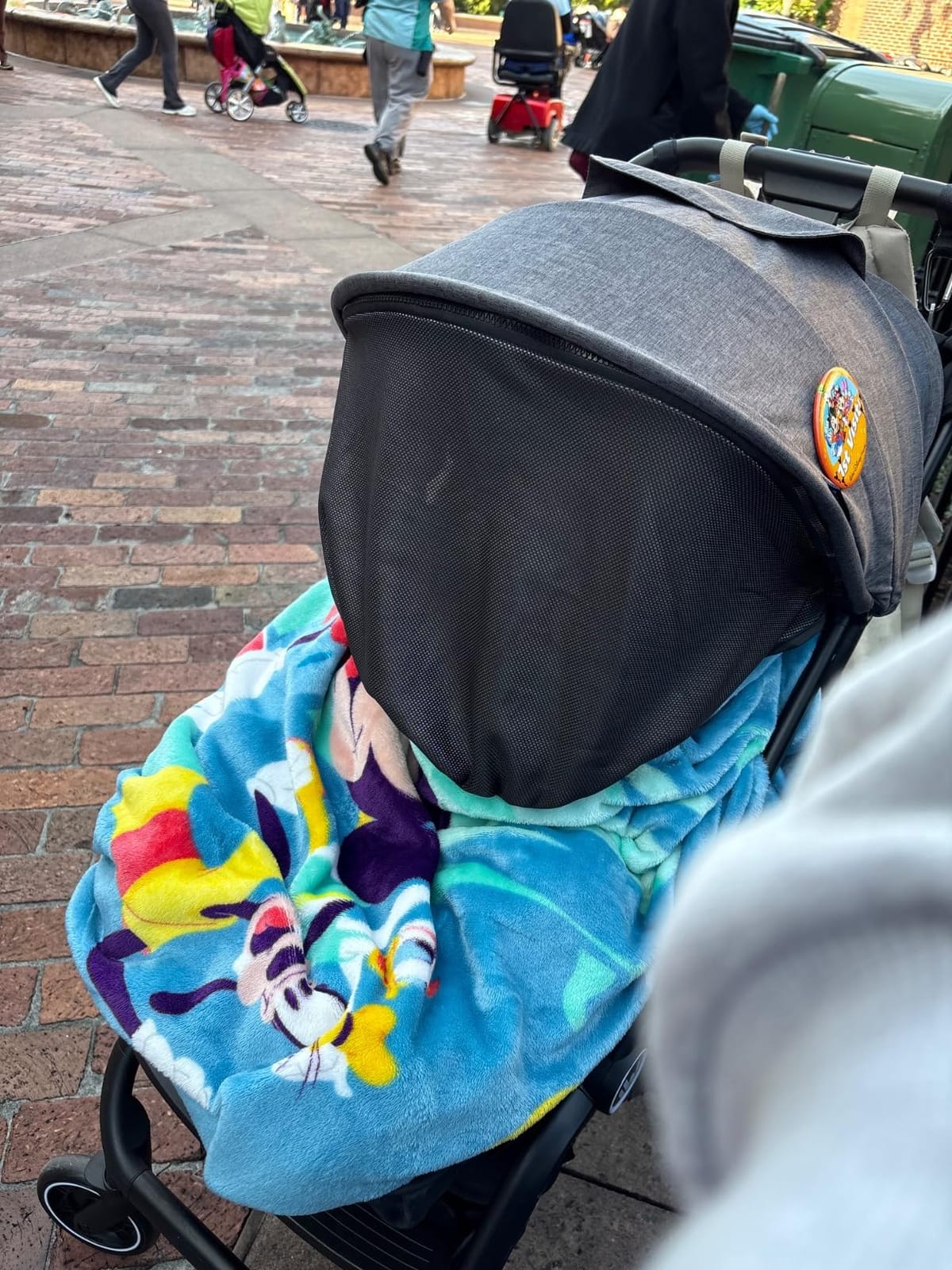 Rollingsurfer Lightweight Baby Stroller for Airplane, Compact Travel Pushchair with Retractable Foot Cover & Reclining Backrest, One Hand Fold Stroller for Toddlers 0-36 Months customer photo 2